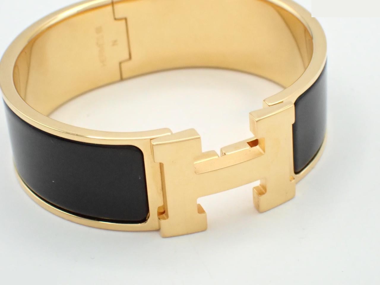 Bracelet, "Click H", Black, Wrist circumference approximately 16cm — view 3
