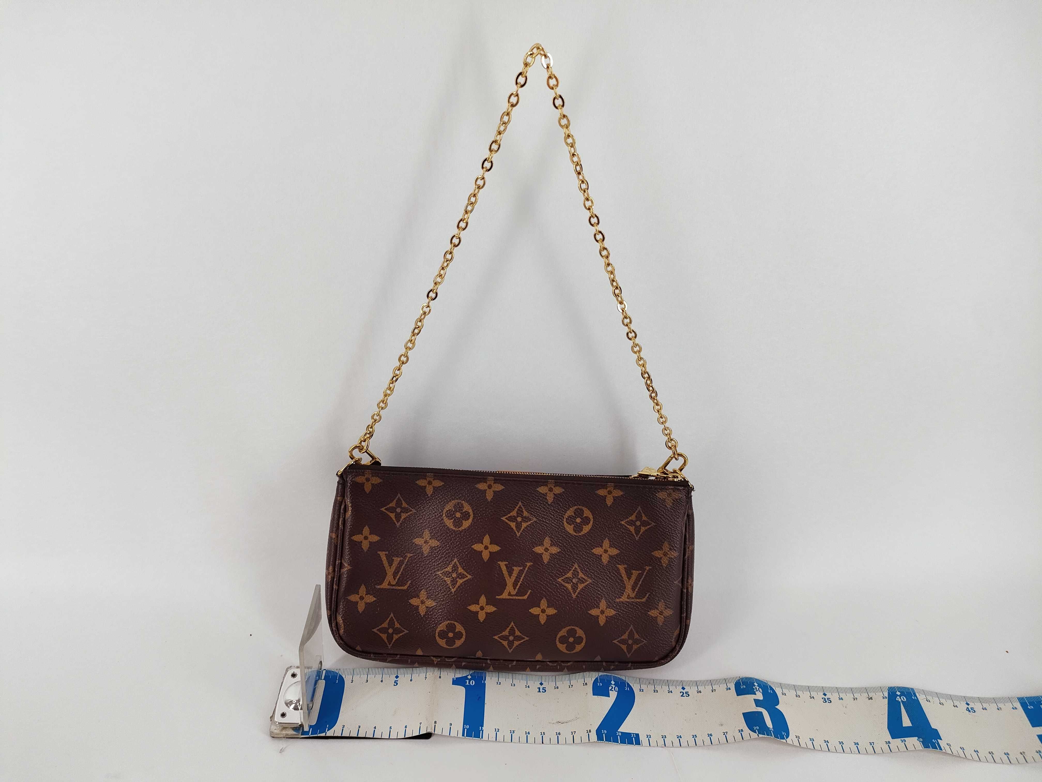 Monogram Louis Vuitton Shoulder Bag Multi Pochette Accessoires Monogram Khaki M44813 Shoulder Bag Pouch — view 2