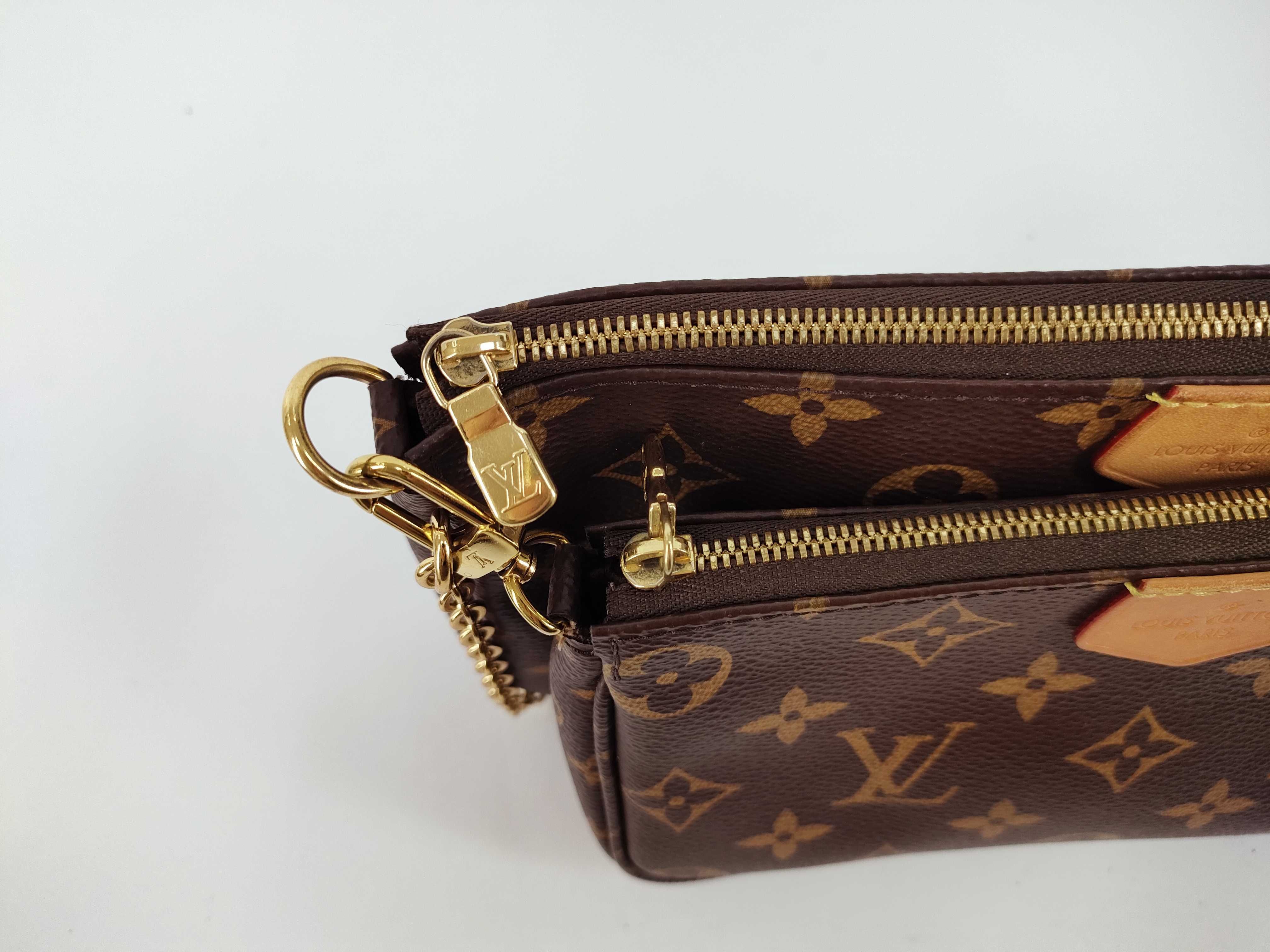 Monogram Louis Vuitton Shoulder Bag Multi Pochette Accessoires Monogram Khaki M44813 Shoulder Bag Pouch — view 8