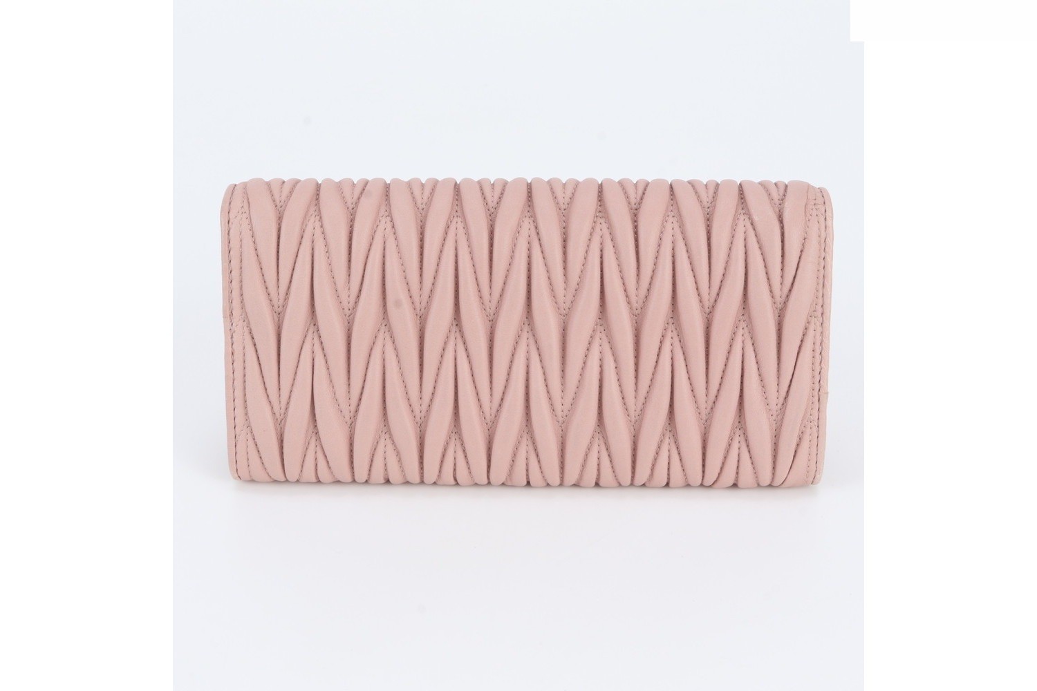 Matelassé leather long wallet — view 2