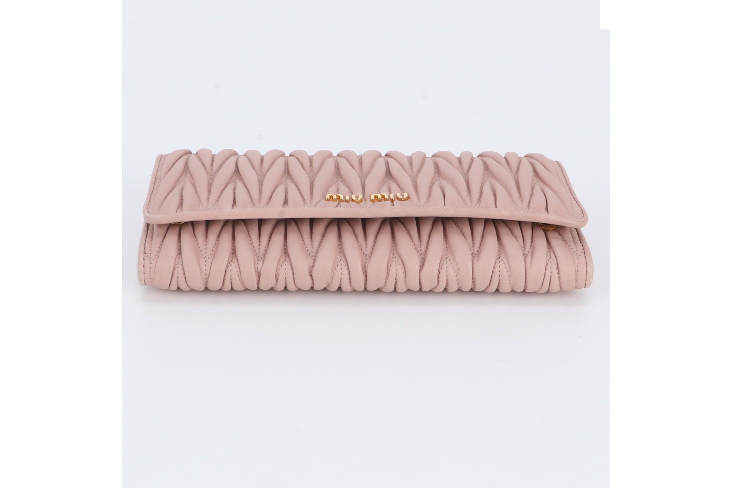Matelassé leather long wallet — view 4