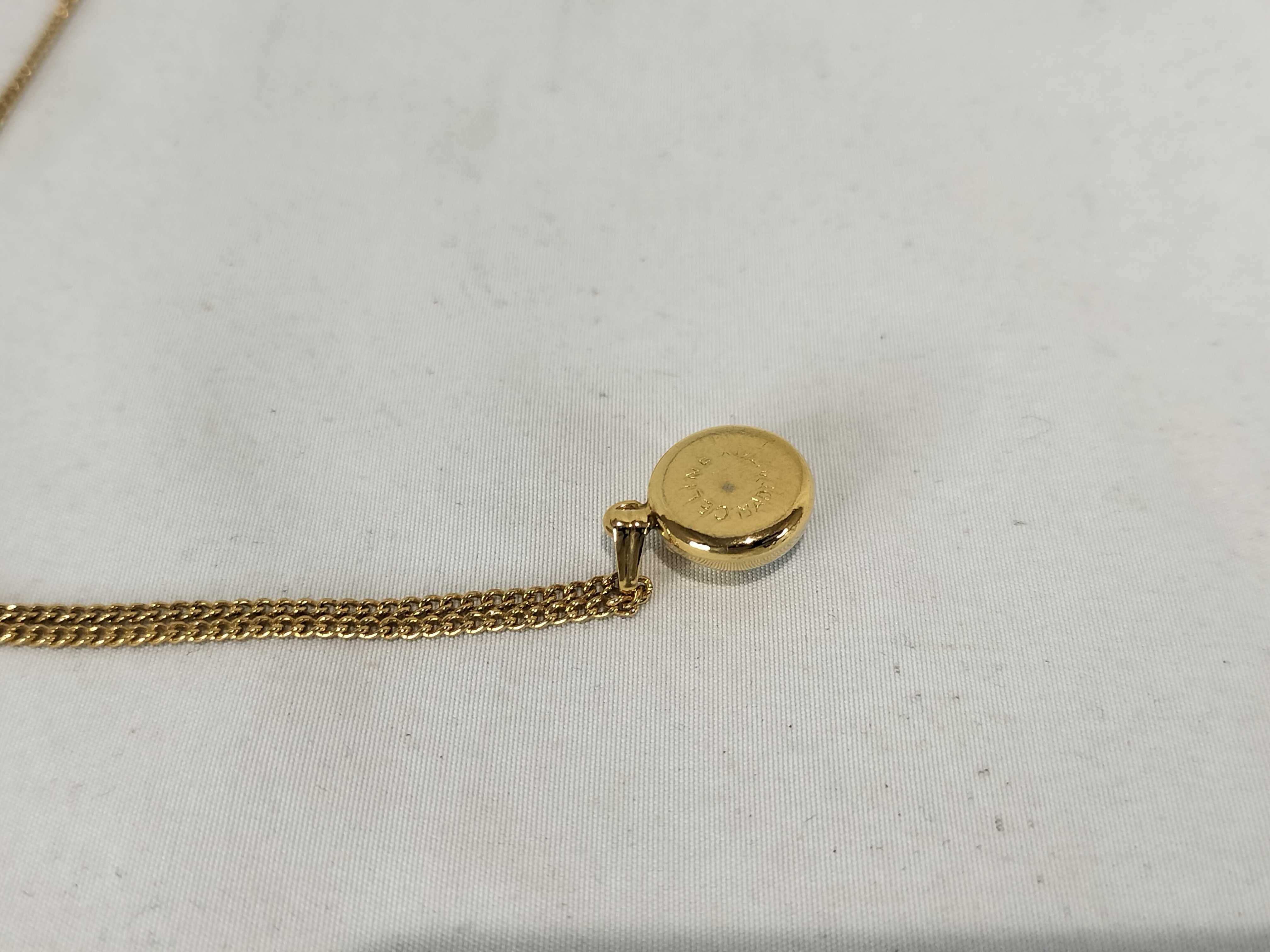 Necklace, Light Stone, GP Gold Necklace — view 2