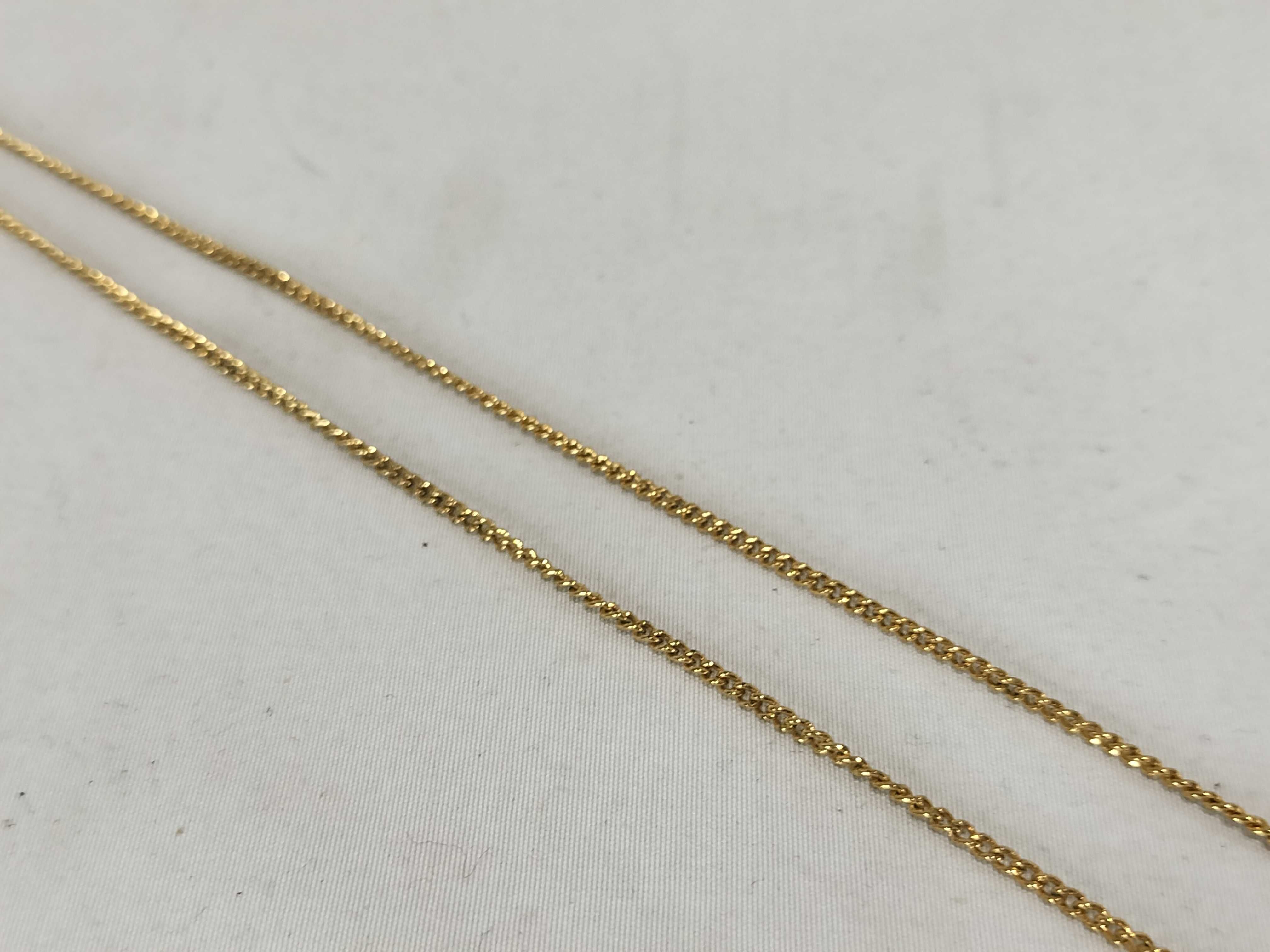 Necklace, Light Stone, GP Gold Necklace — view 5