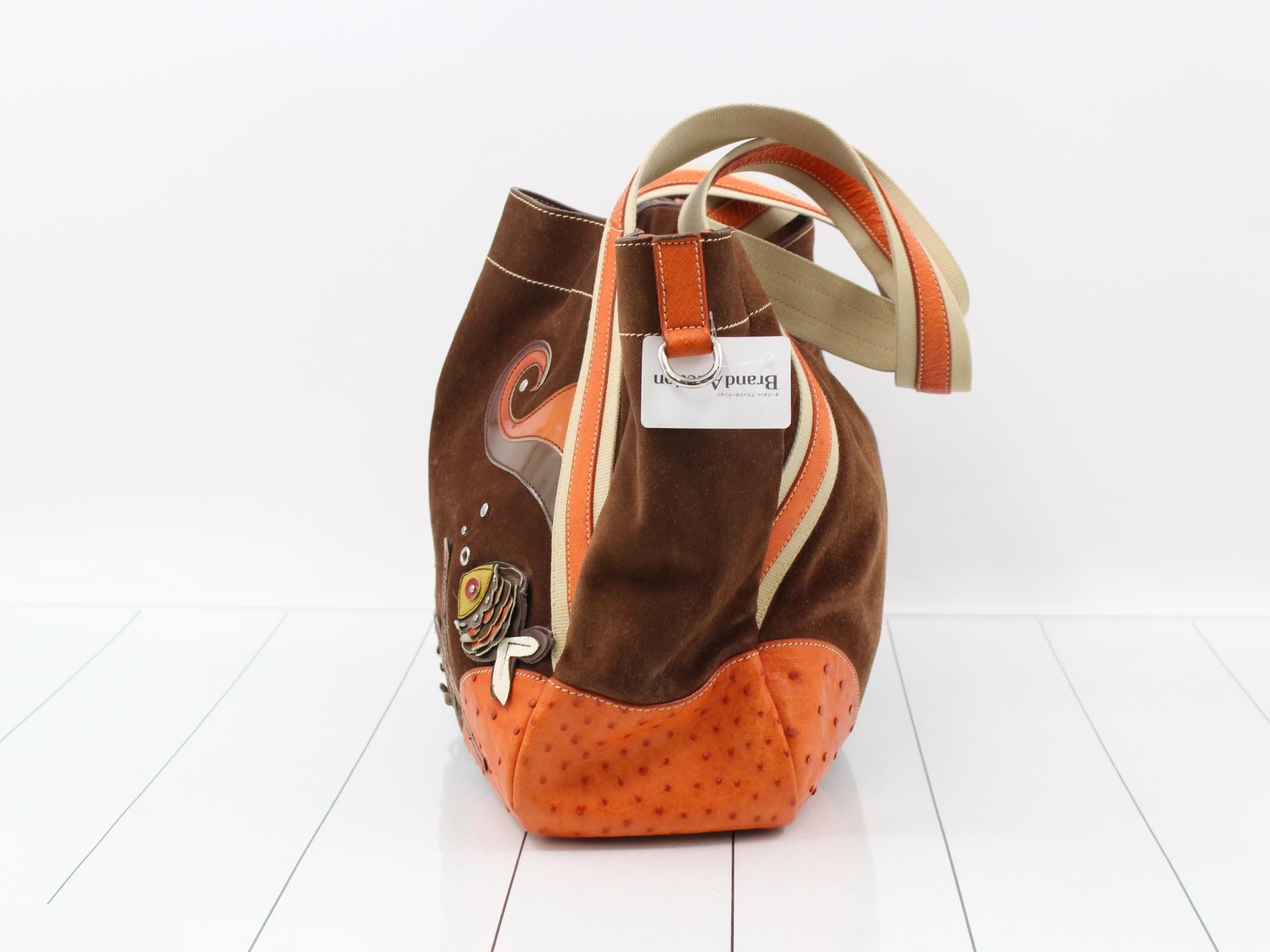 Suede Ostrich Bag — view 3