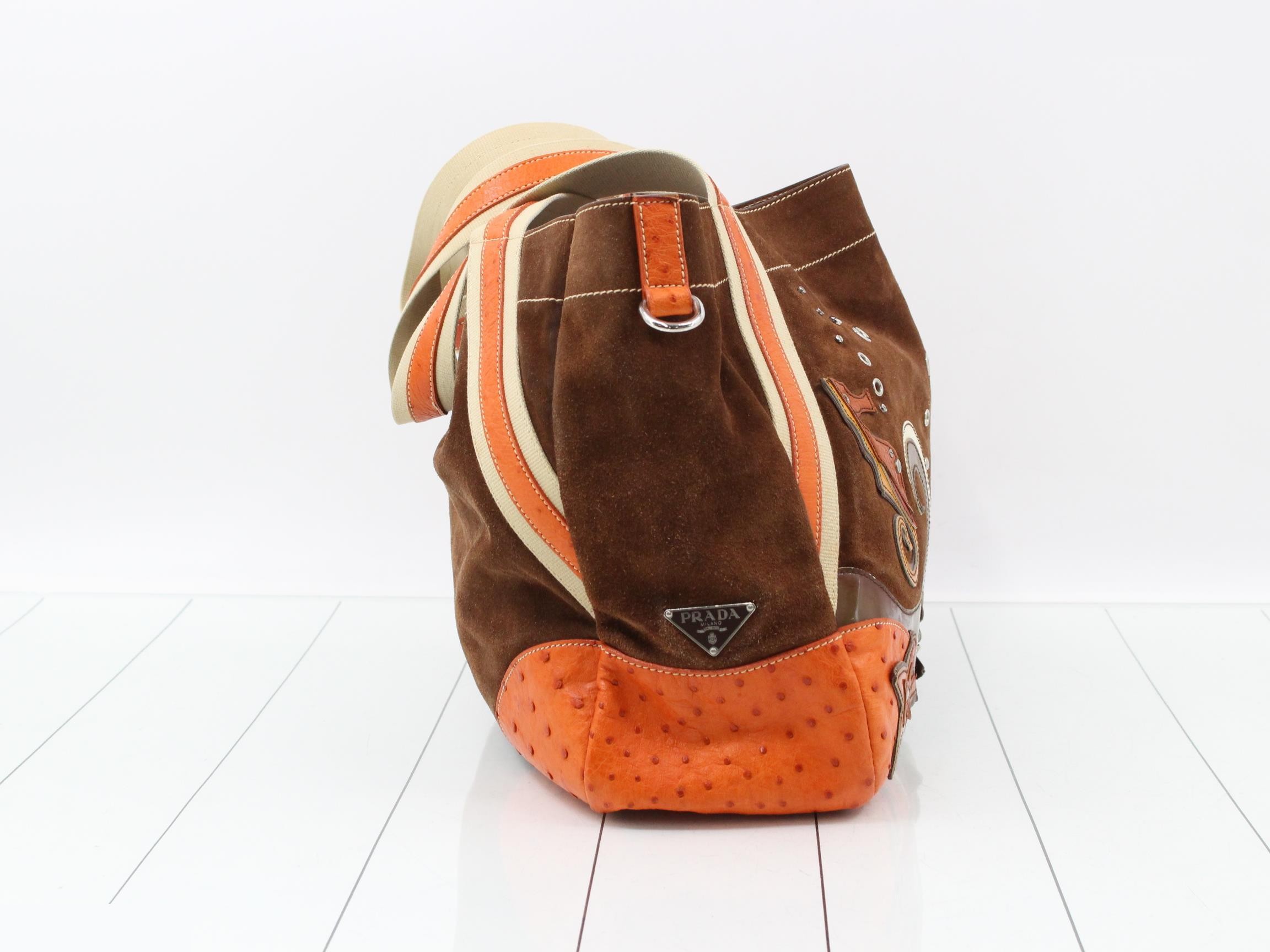 Suede Ostrich Bag — view 4