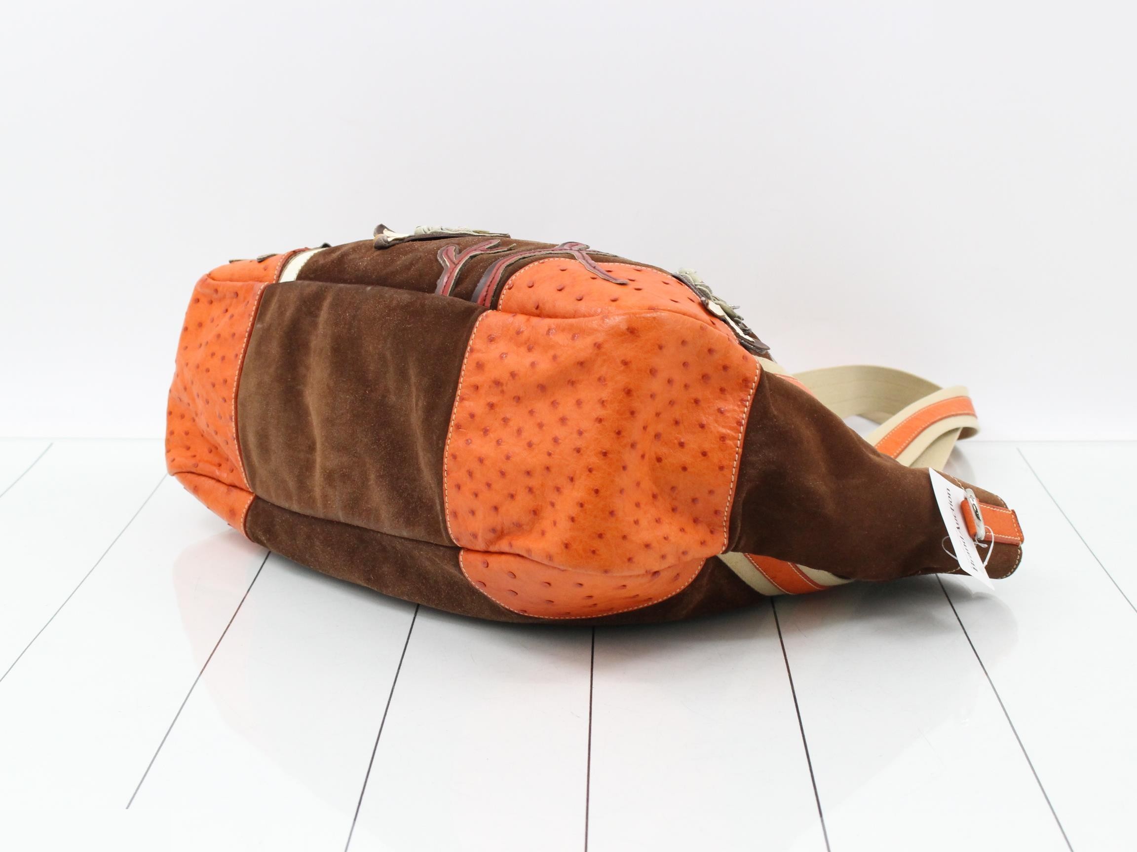 Suede Ostrich Bag — view 6