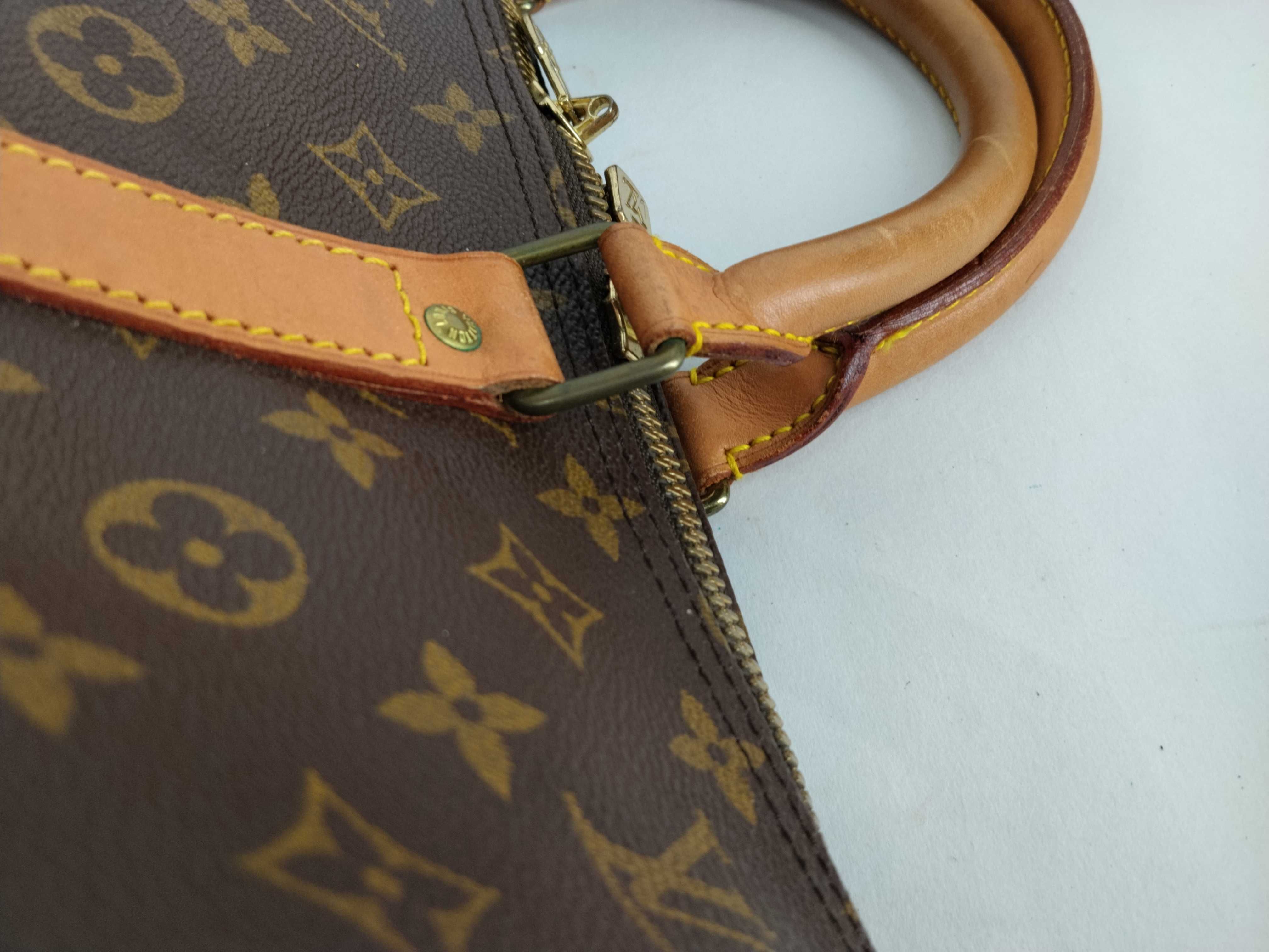 Monogram Vuitton Keepall Bandoulière 60 Boston Bag with Shoulder Strap — view 5