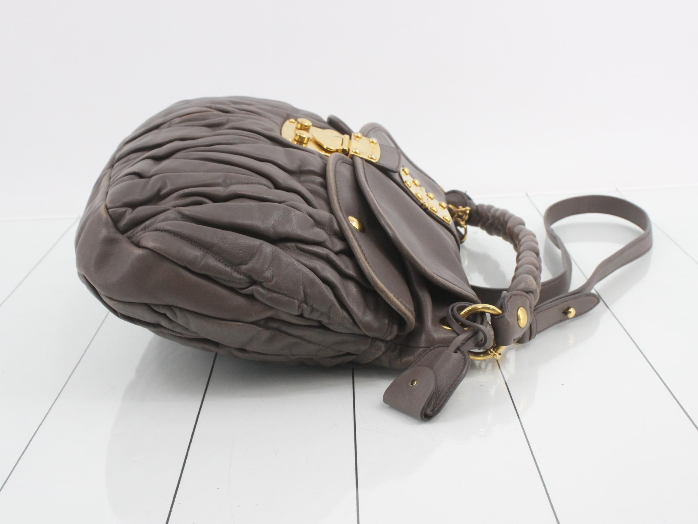 Hand-carved calfskin, brown — view 3