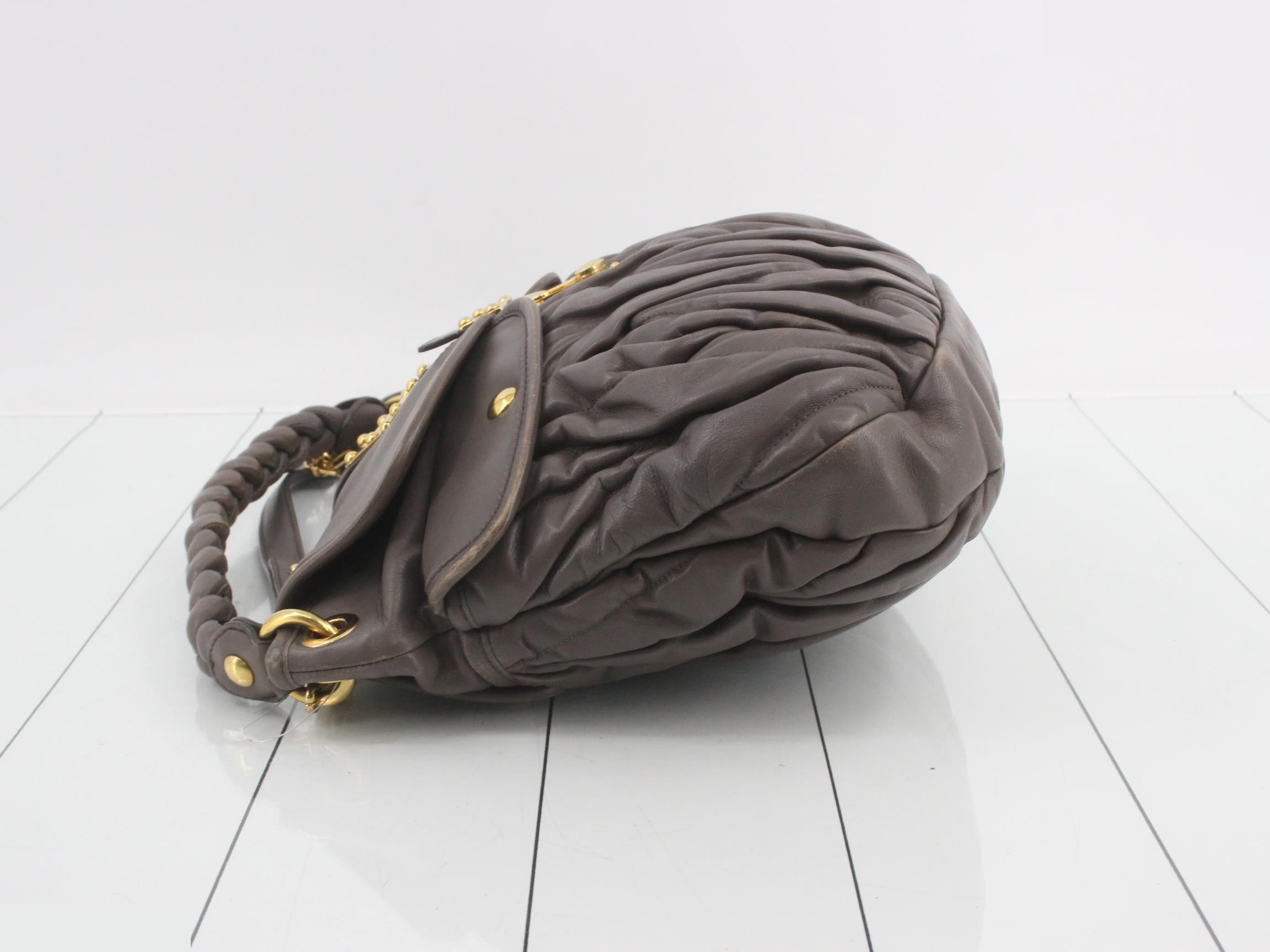 Hand-carved calfskin, brown — view 4