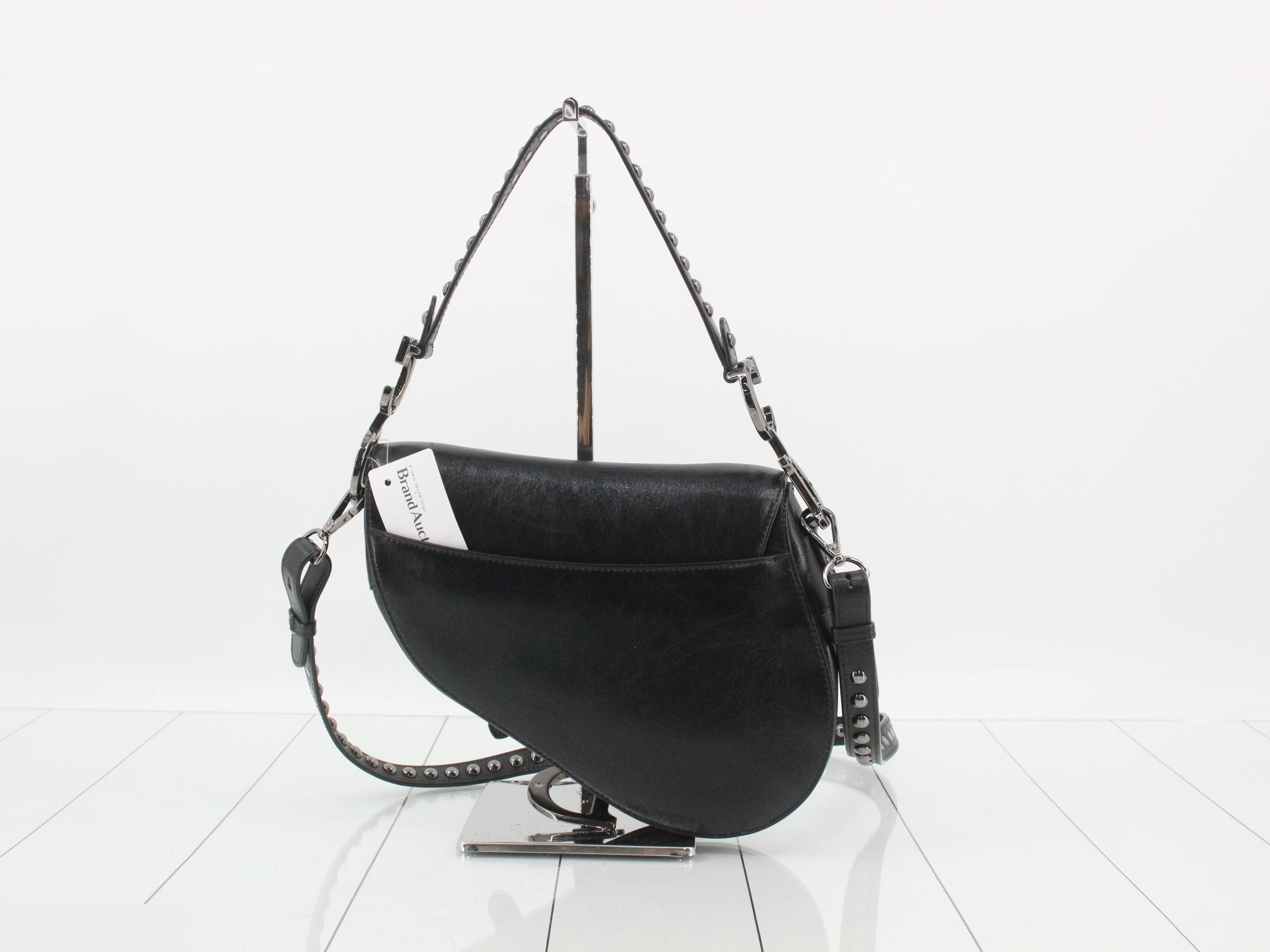 Saddle Bag, Studded, Black — view 2