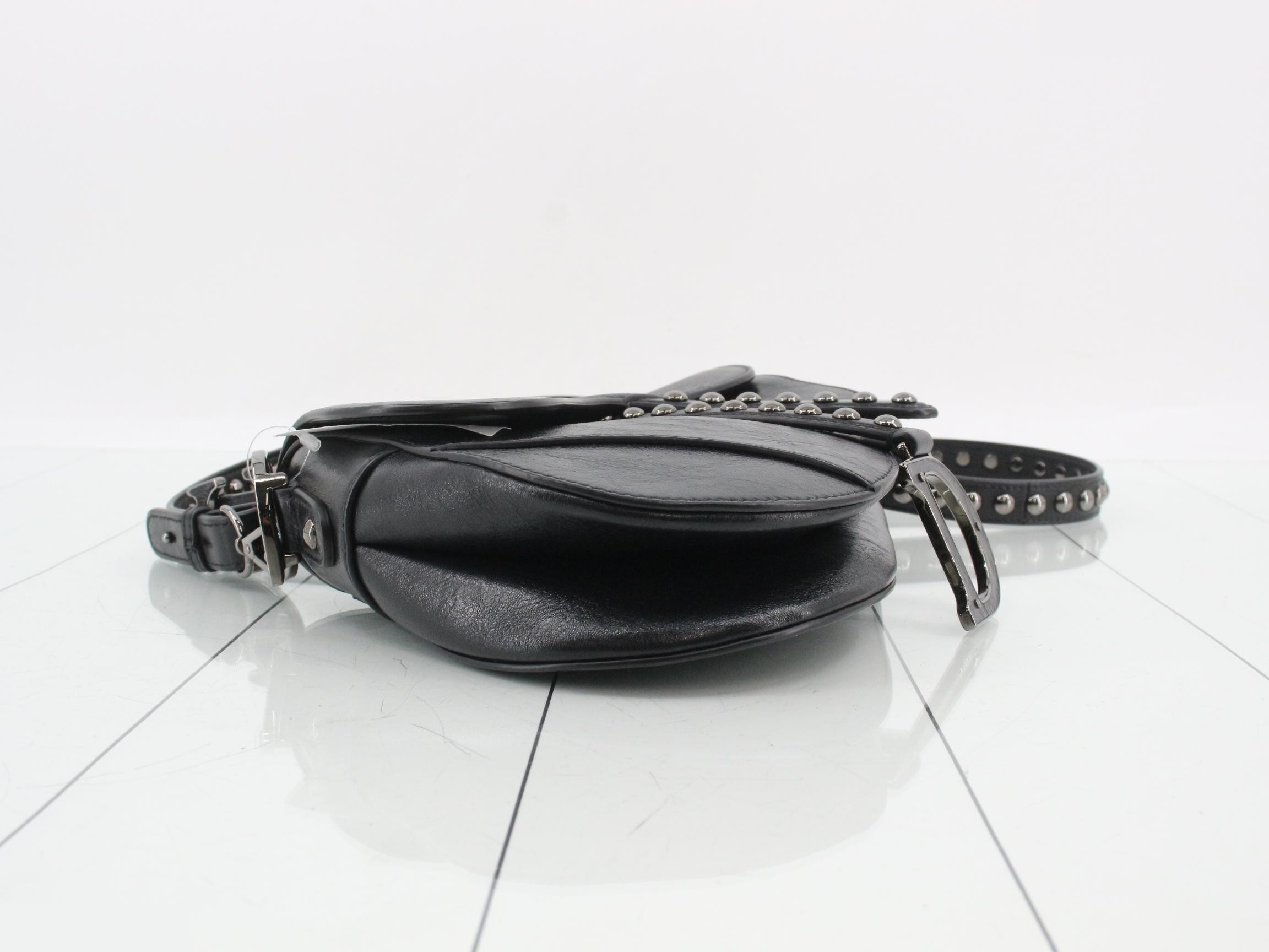 Saddle Bag, Studded, Black — view 5