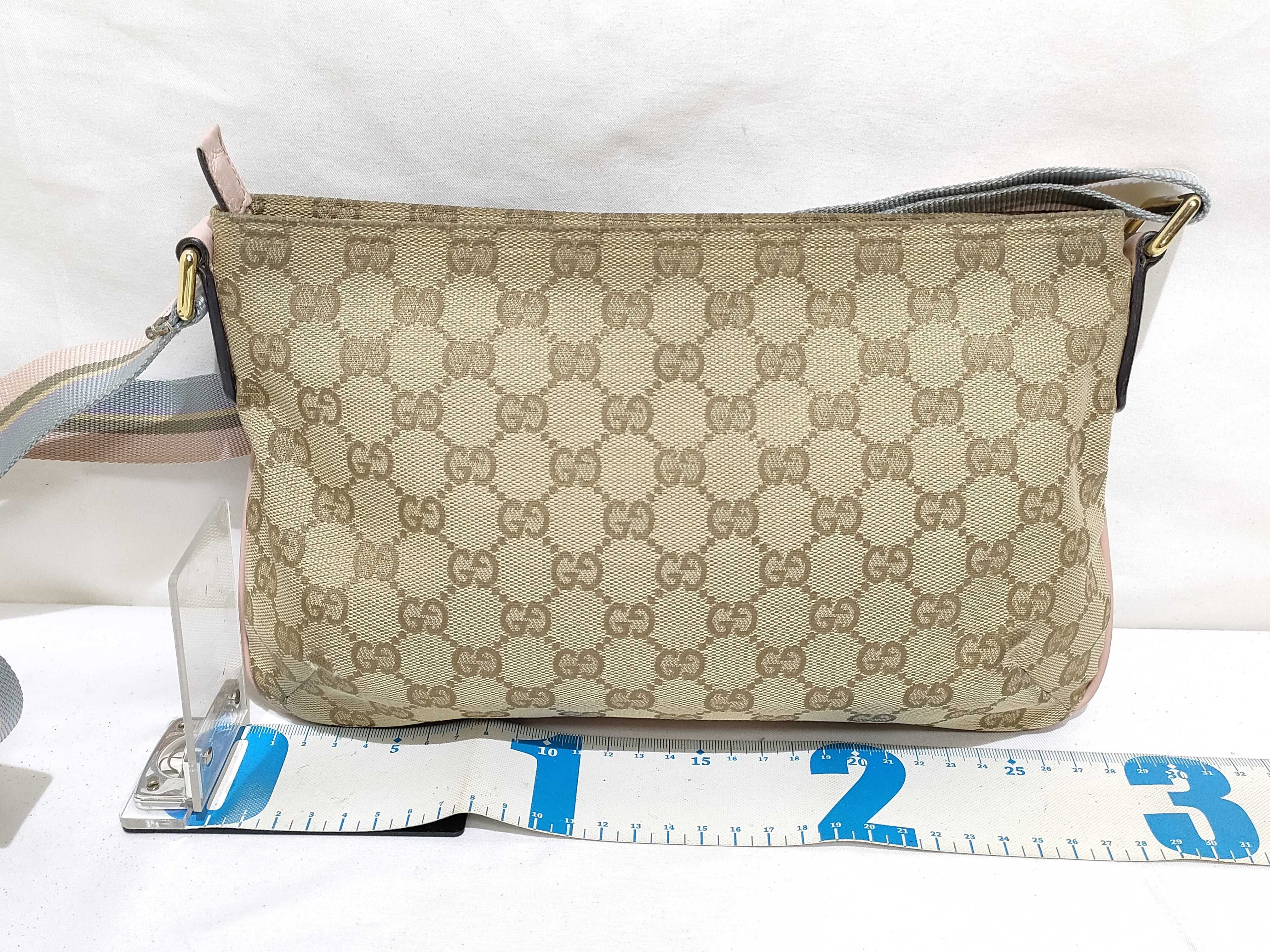 GG Canvas Shoulder Bag, Sherry Blue/Pink — view 2