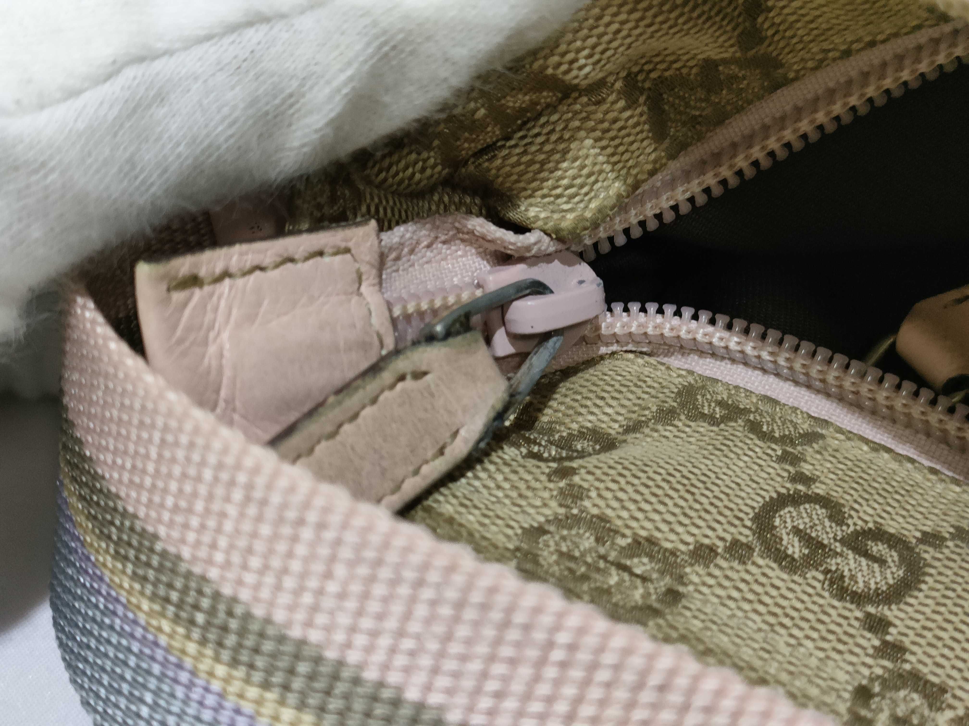 GG Canvas Shoulder Bag, Sherry Blue/Pink — view 13