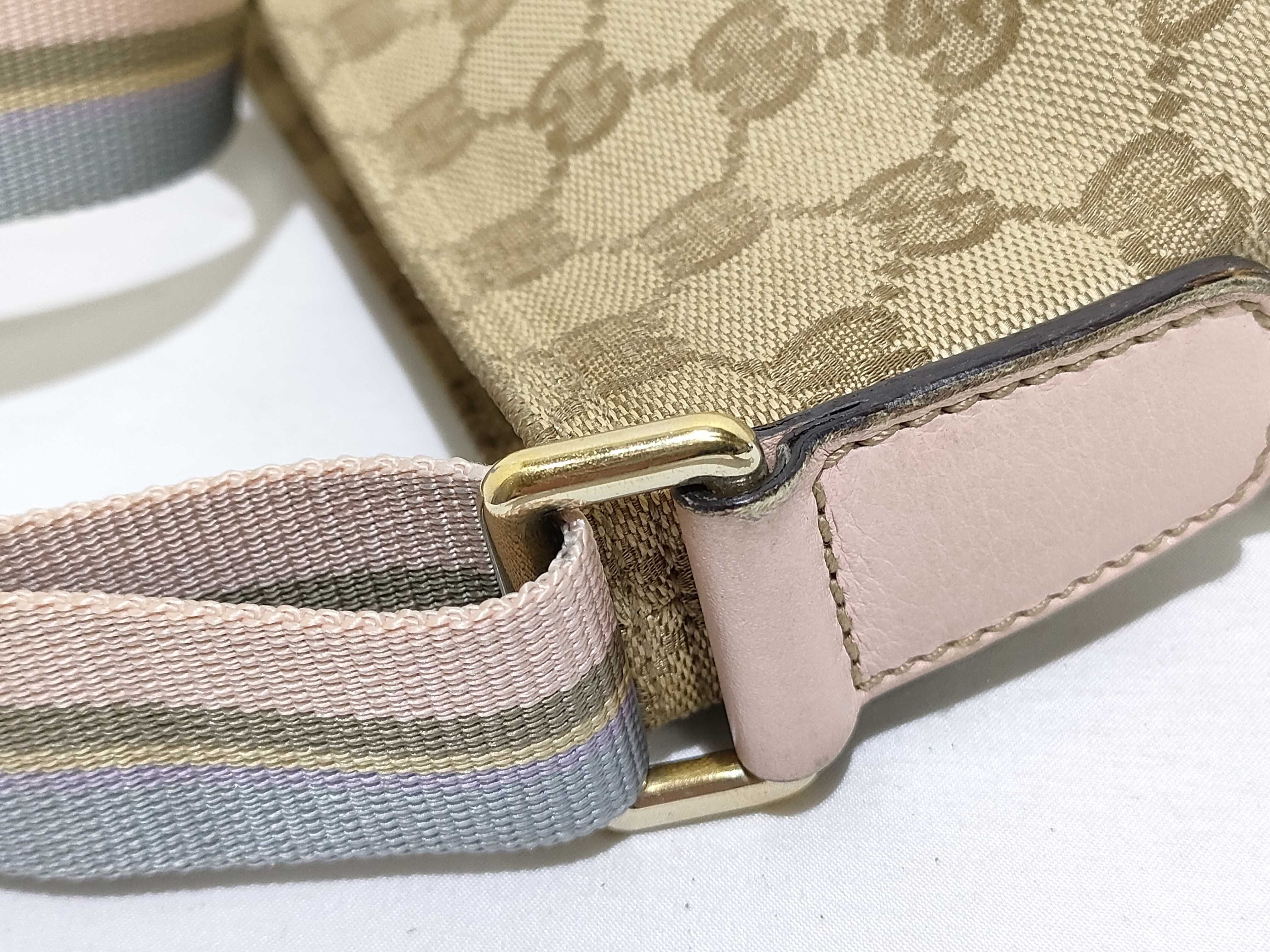 GG Canvas Shoulder Bag, Sherry Blue/Pink — view 5