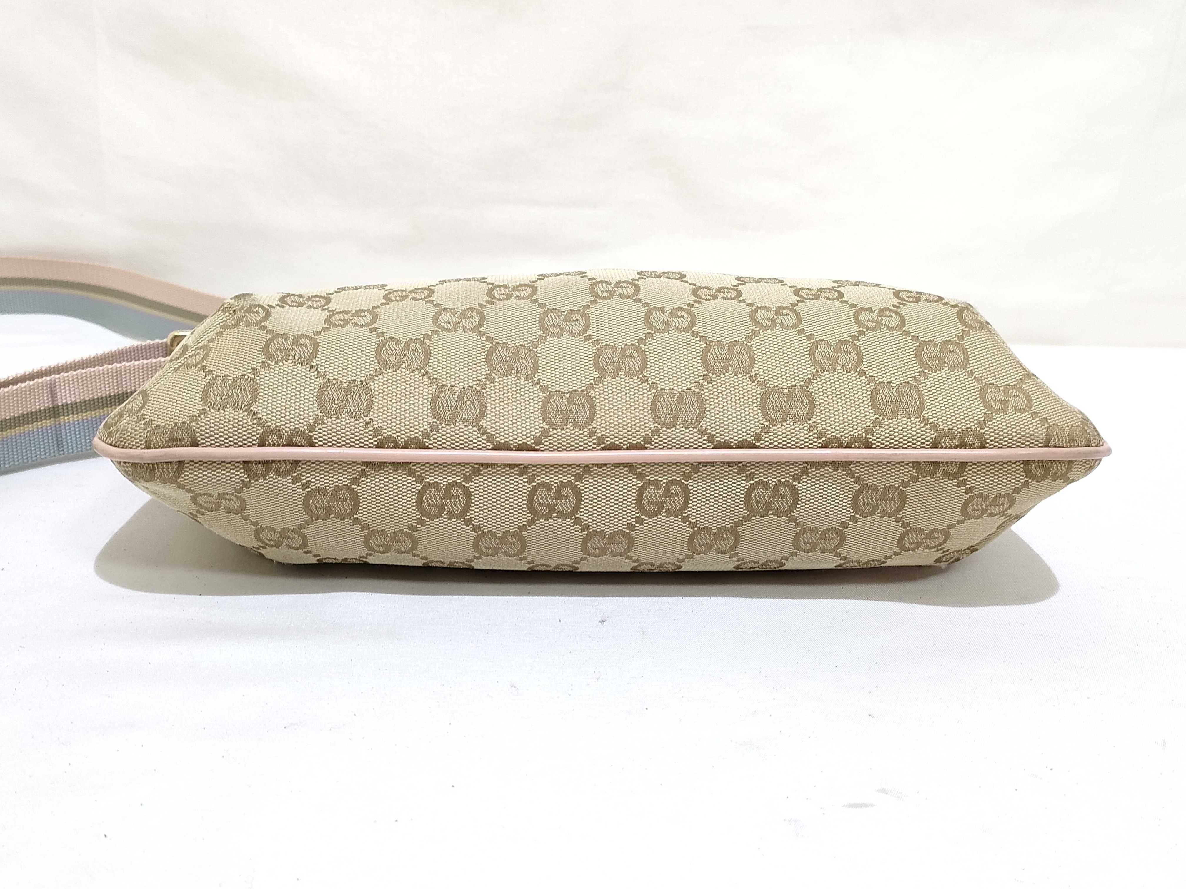 GG Canvas Shoulder Bag, Sherry Blue/Pink — view 7