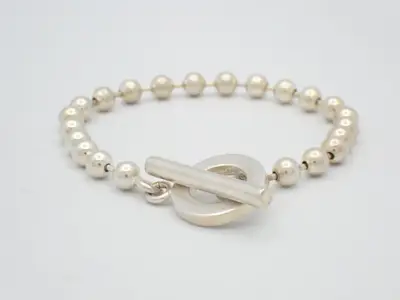 Ball chain bracelet, wrist circumference approximately 17cm, 925 sterling silver, 15.2g