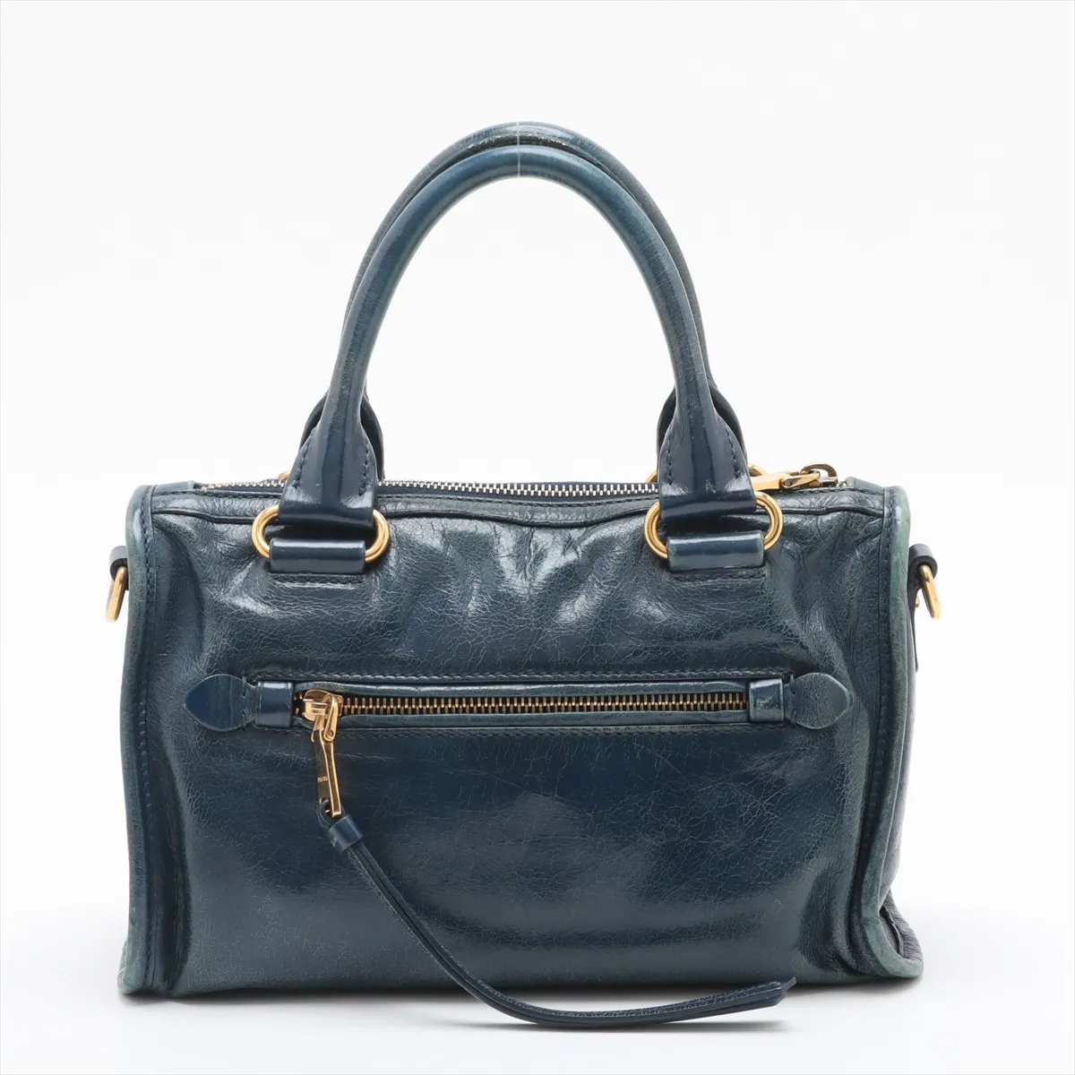 Leather 2WAY Handbag Blue — view 2