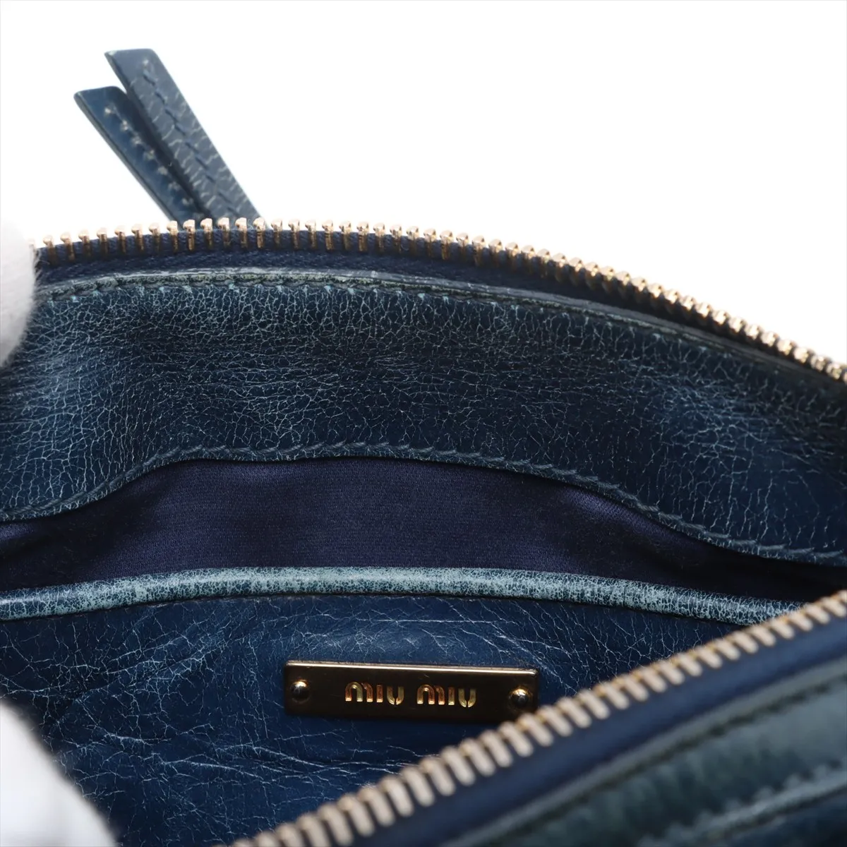 Leather 2WAY Handbag Blue — view 13