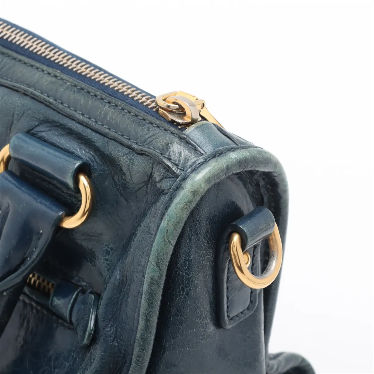 Leather 2WAY Handbag Blue — view 14