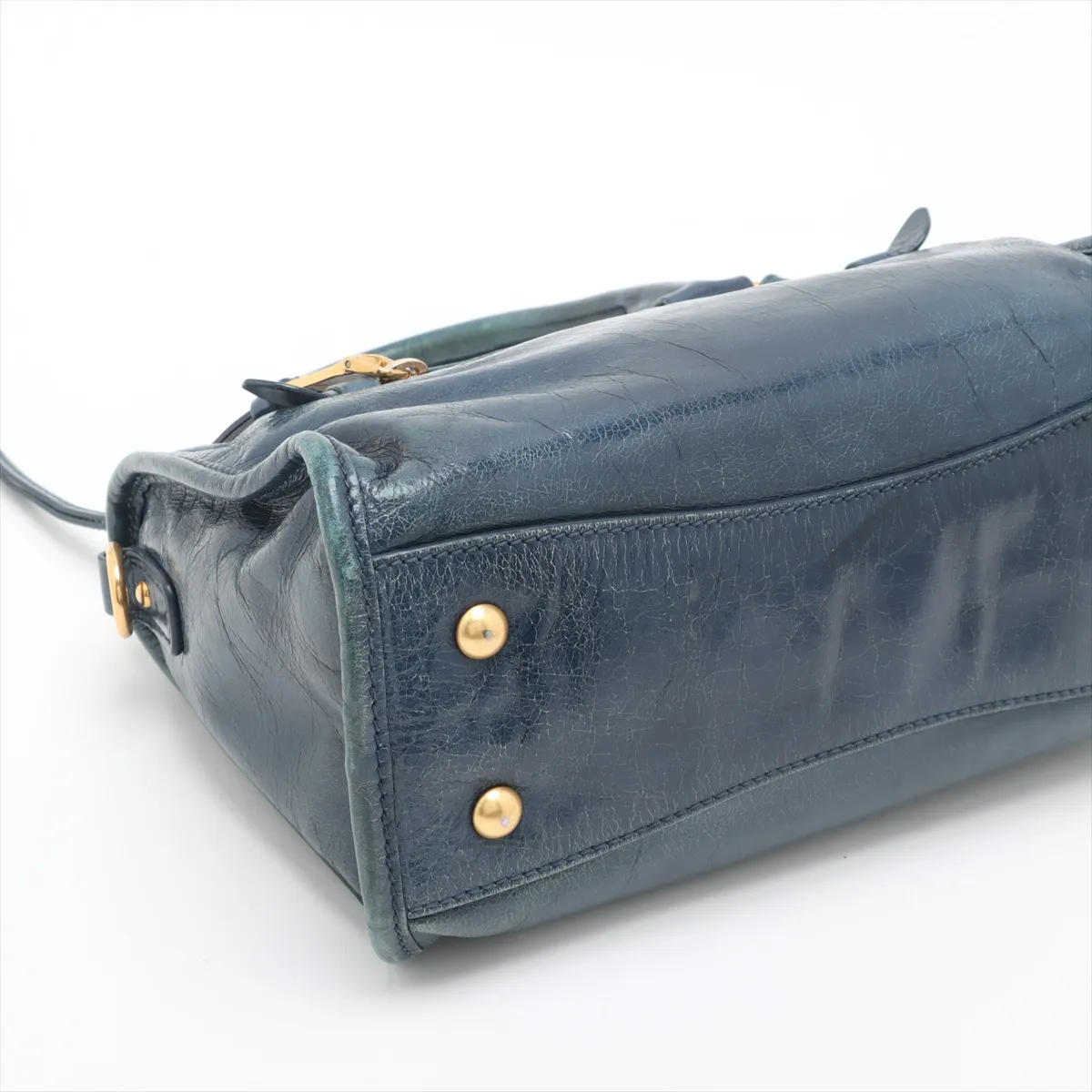 Leather 2WAY Handbag Blue — view 4