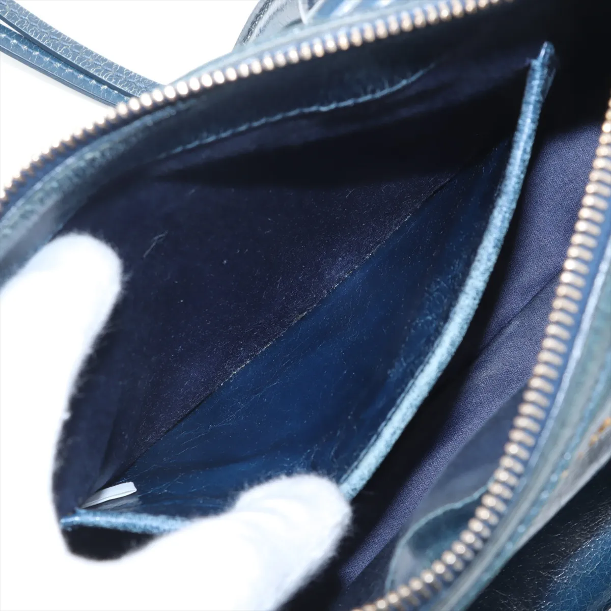 Leather 2WAY Handbag Blue — view 9