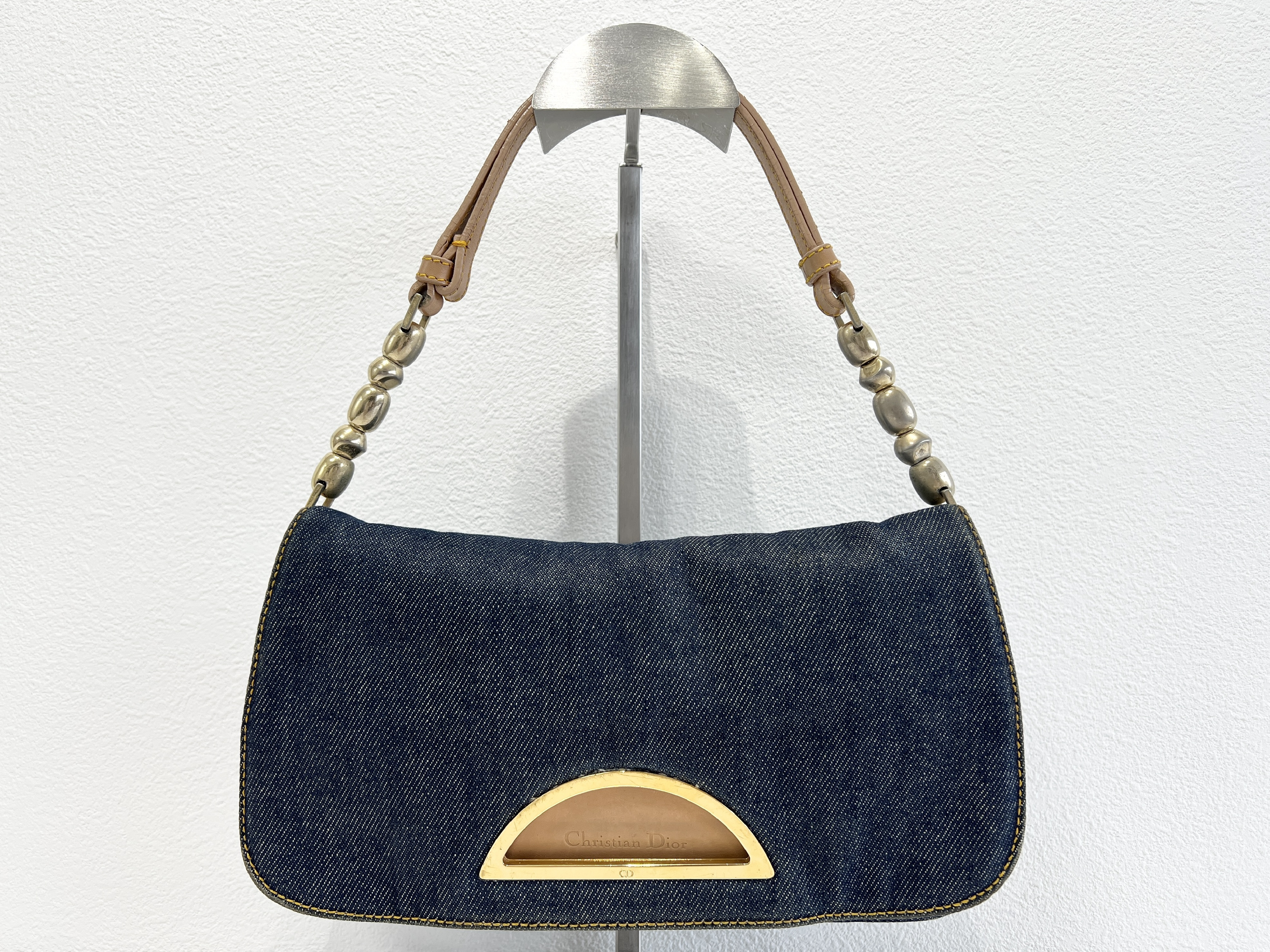 Maris Pearl Denim Accessory Pouch One Shoulder Bag Handbag Shoulder Bag