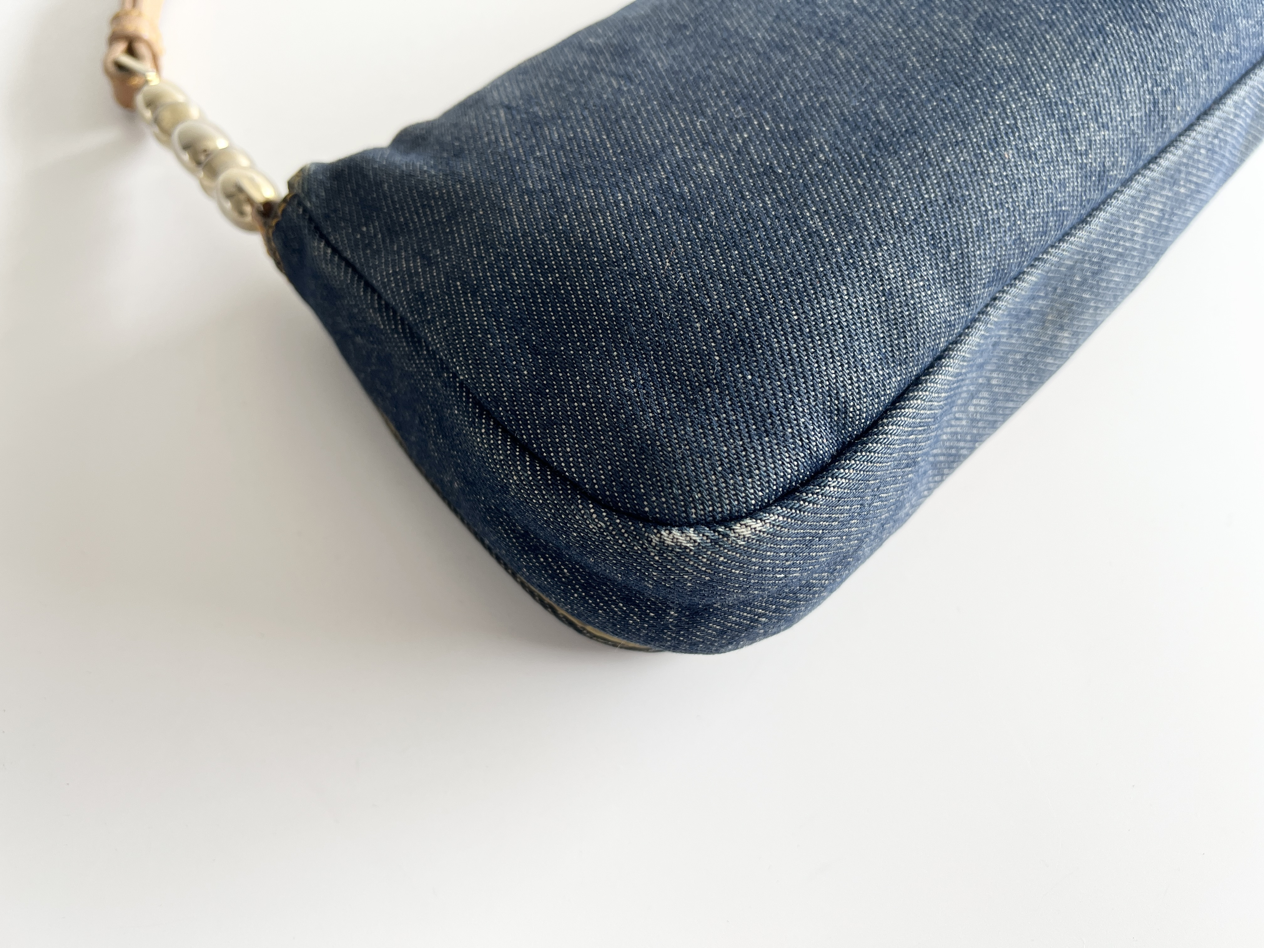 Maris Pearl Denim Accessory Pouch One Shoulder Bag Handbag Shoulder Bag — view 12