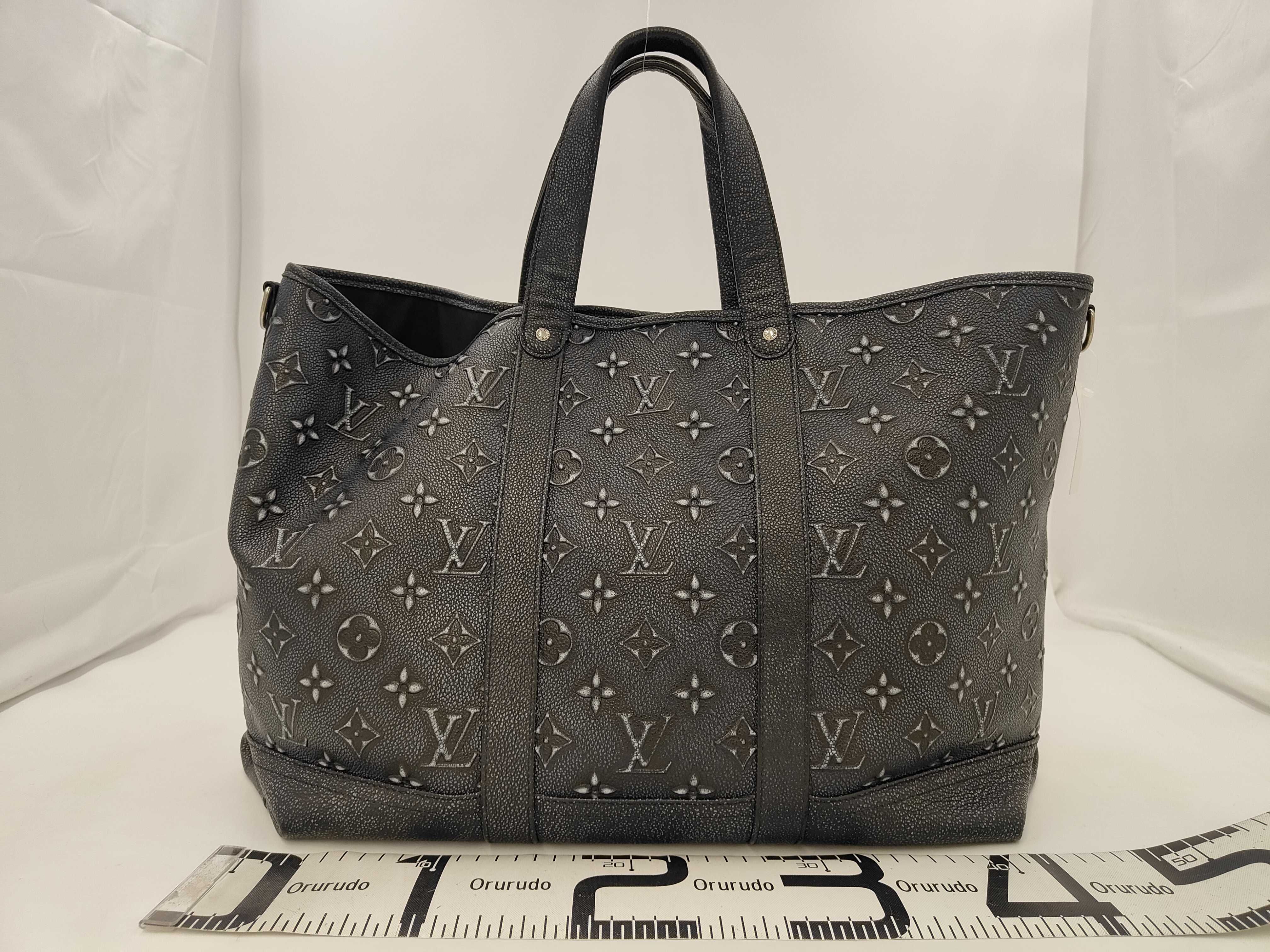Monogram Cowhide Trolley Tote M21371 Black IC Tote Bag — view 2