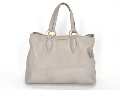 Vitello Luxe One-Shoulder Bag Tote Bag Gathered Tote Bag