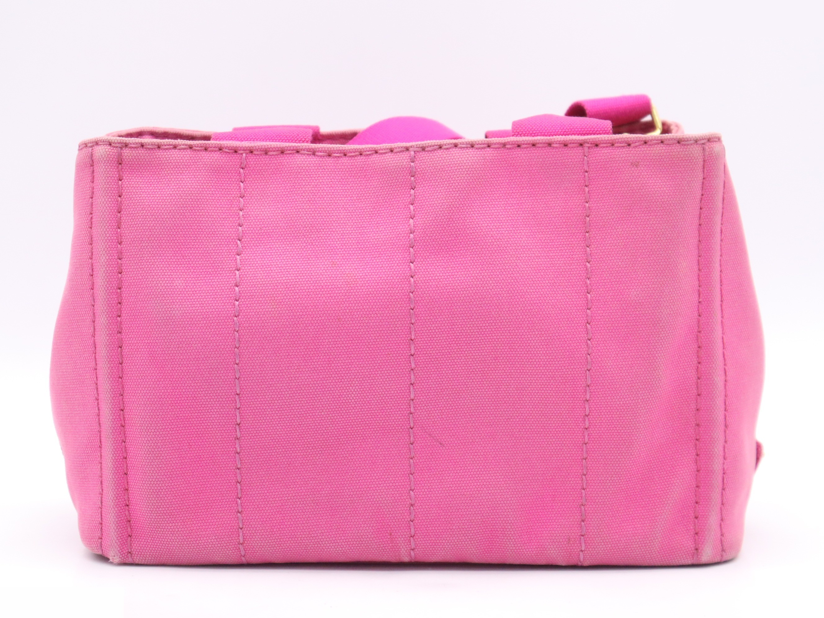 Canvas Canapa 2-way Tote Bag, Pink, Gold Hardware — view 2