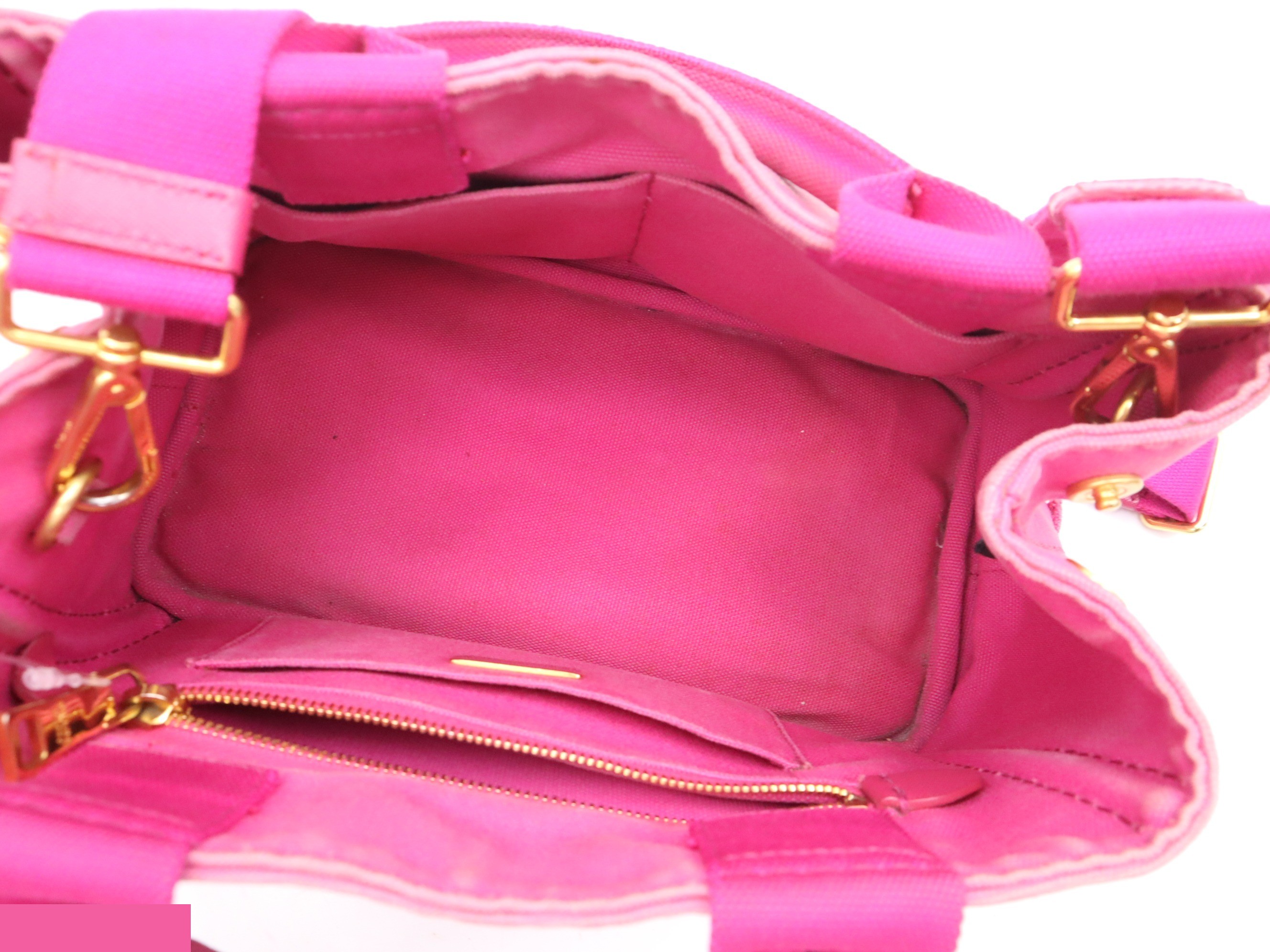 Canvas Canapa 2-way Tote Bag, Pink, Gold Hardware — view 7