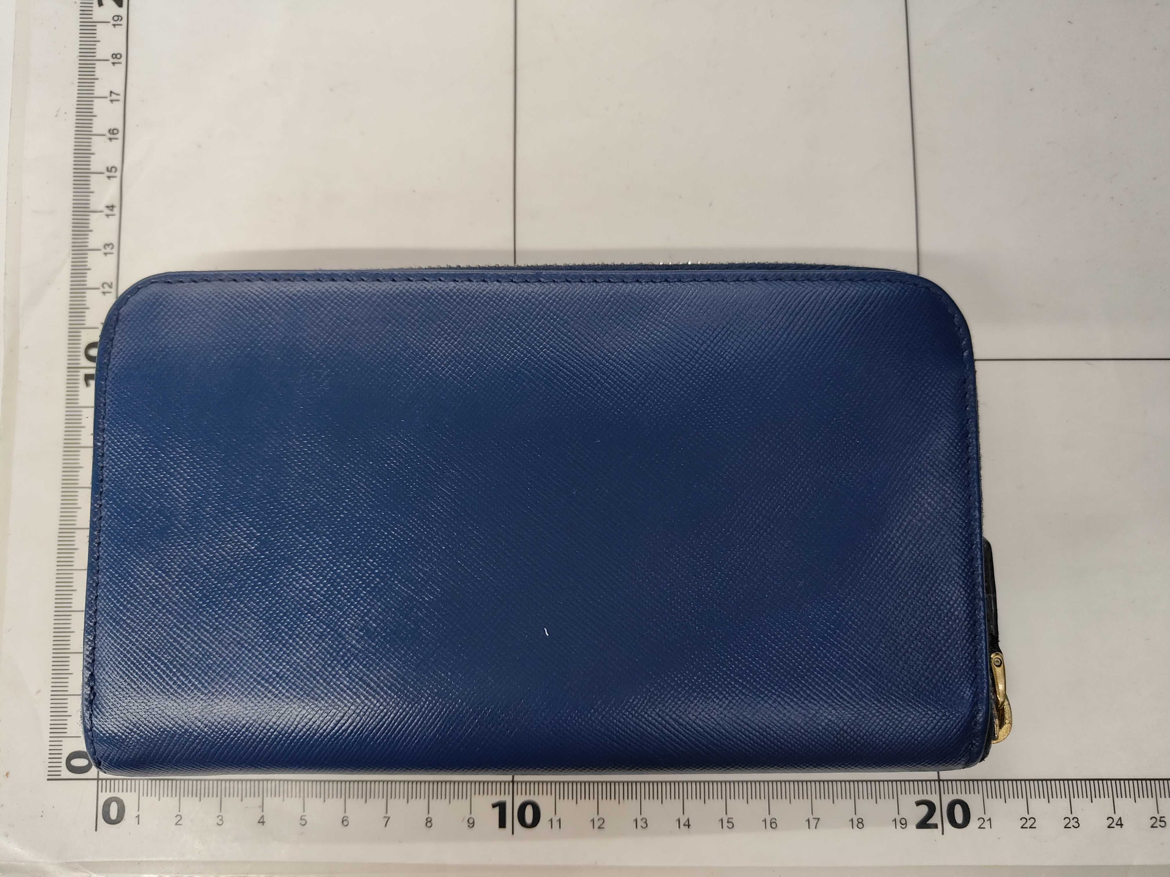 Saffiano Zip-Around Long Wallet Navy 1M0506 Wallet — view 2