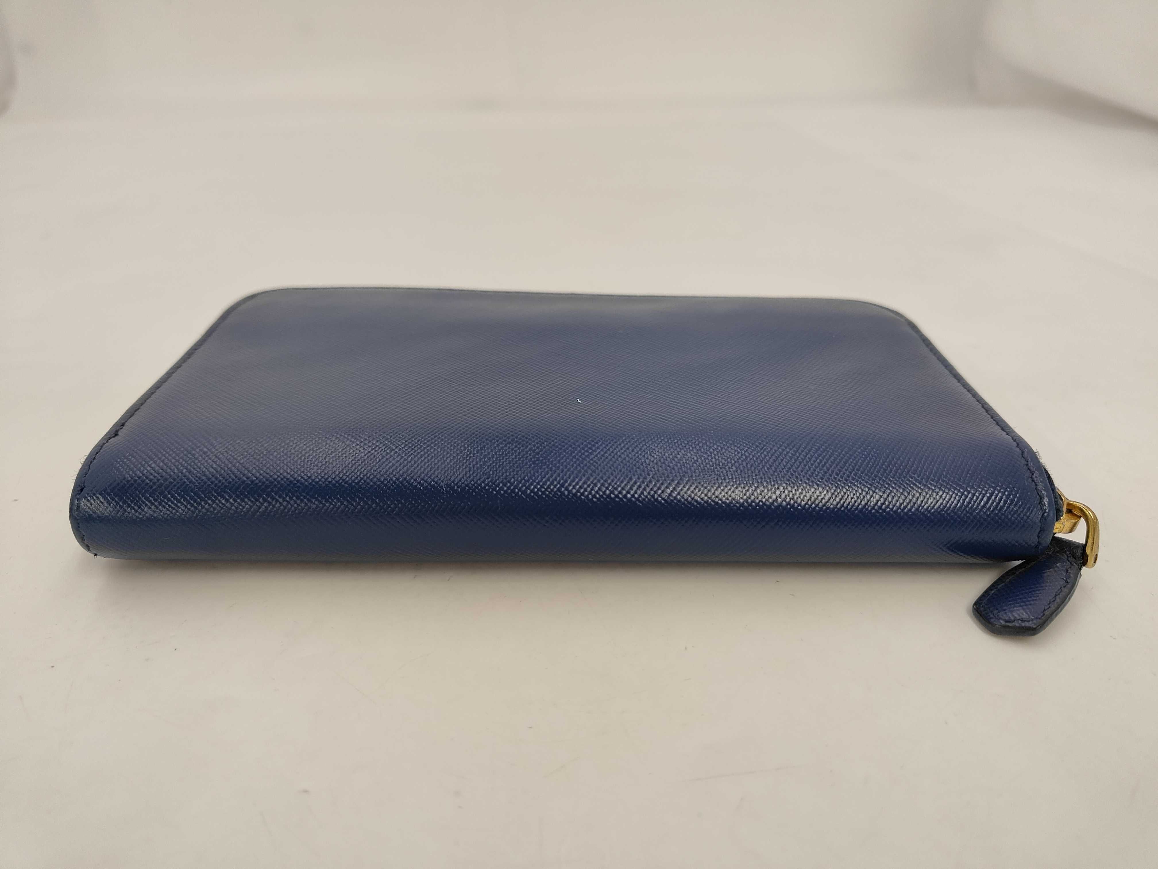 Saffiano Zip-Around Long Wallet Navy 1M0506 Wallet — view 3