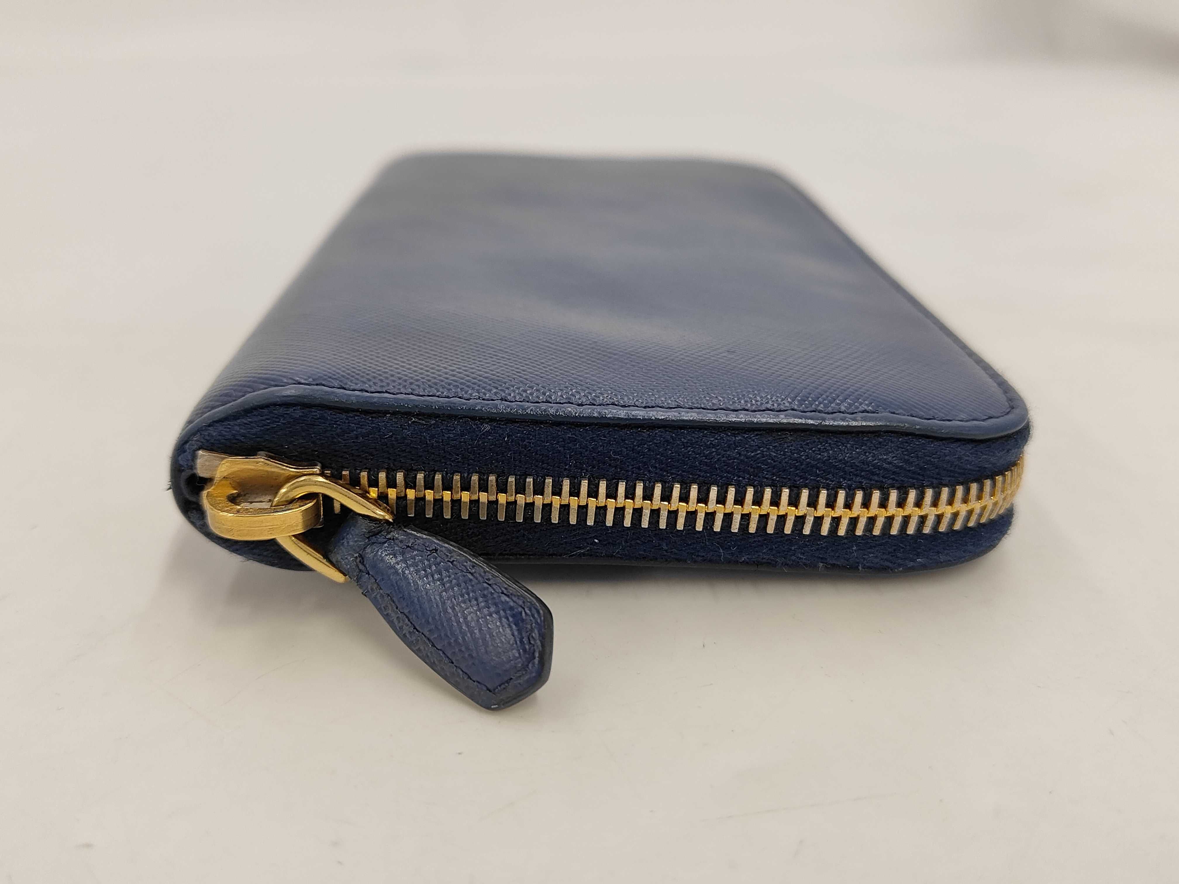 Saffiano Zip-Around Long Wallet Navy 1M0506 Wallet — view 4