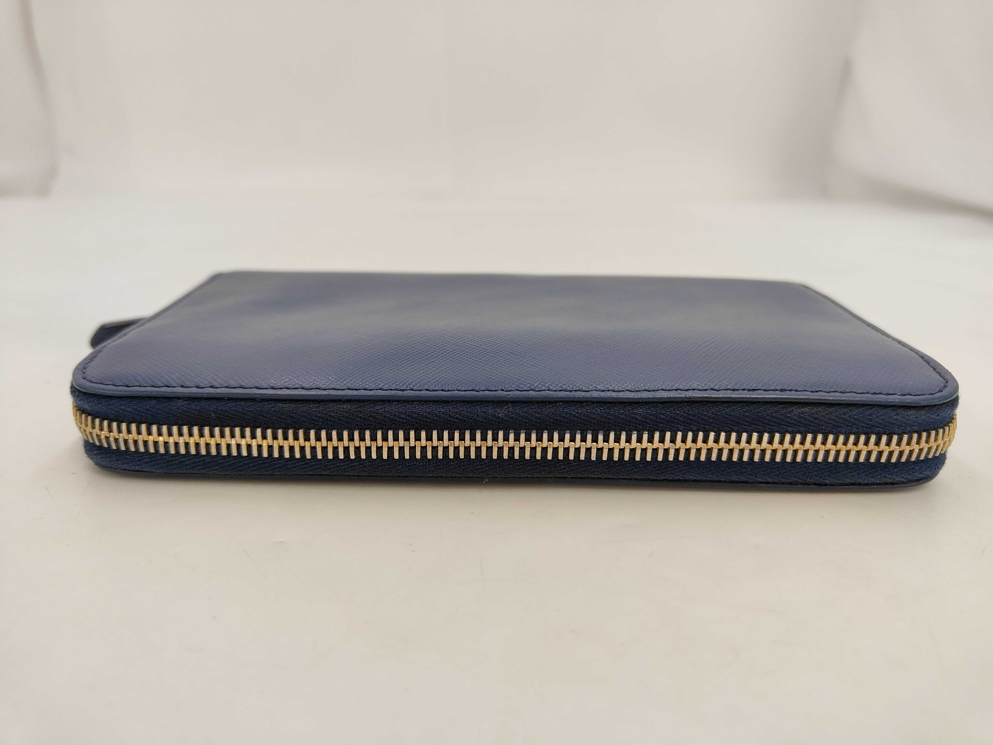 Saffiano Zip-Around Long Wallet Navy 1M0506 Wallet — view 5
