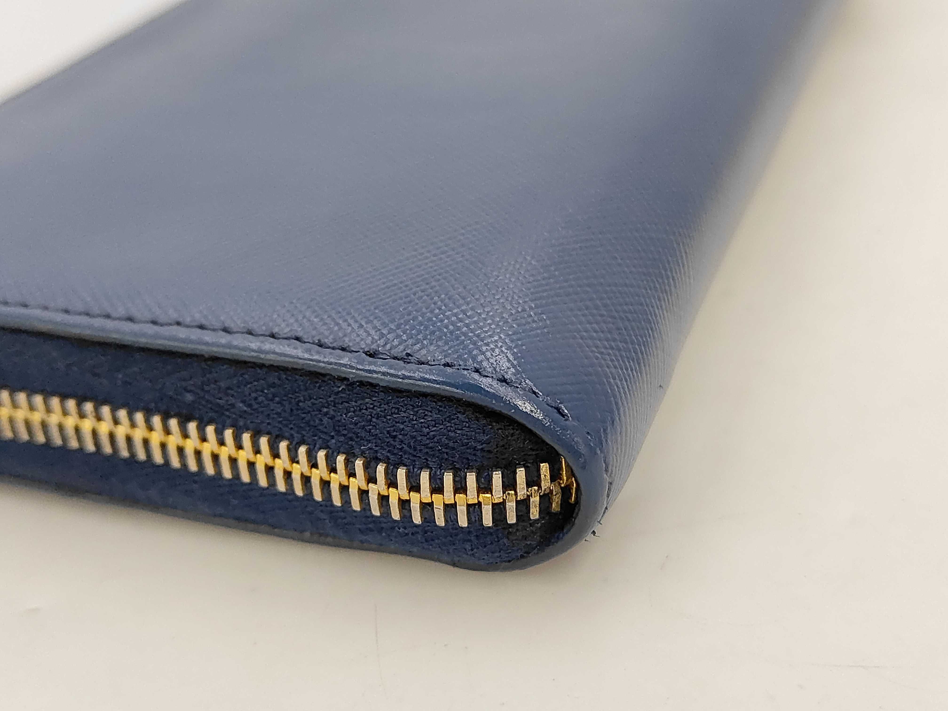 Saffiano Zip-Around Long Wallet Navy 1M0506 Wallet — view 6