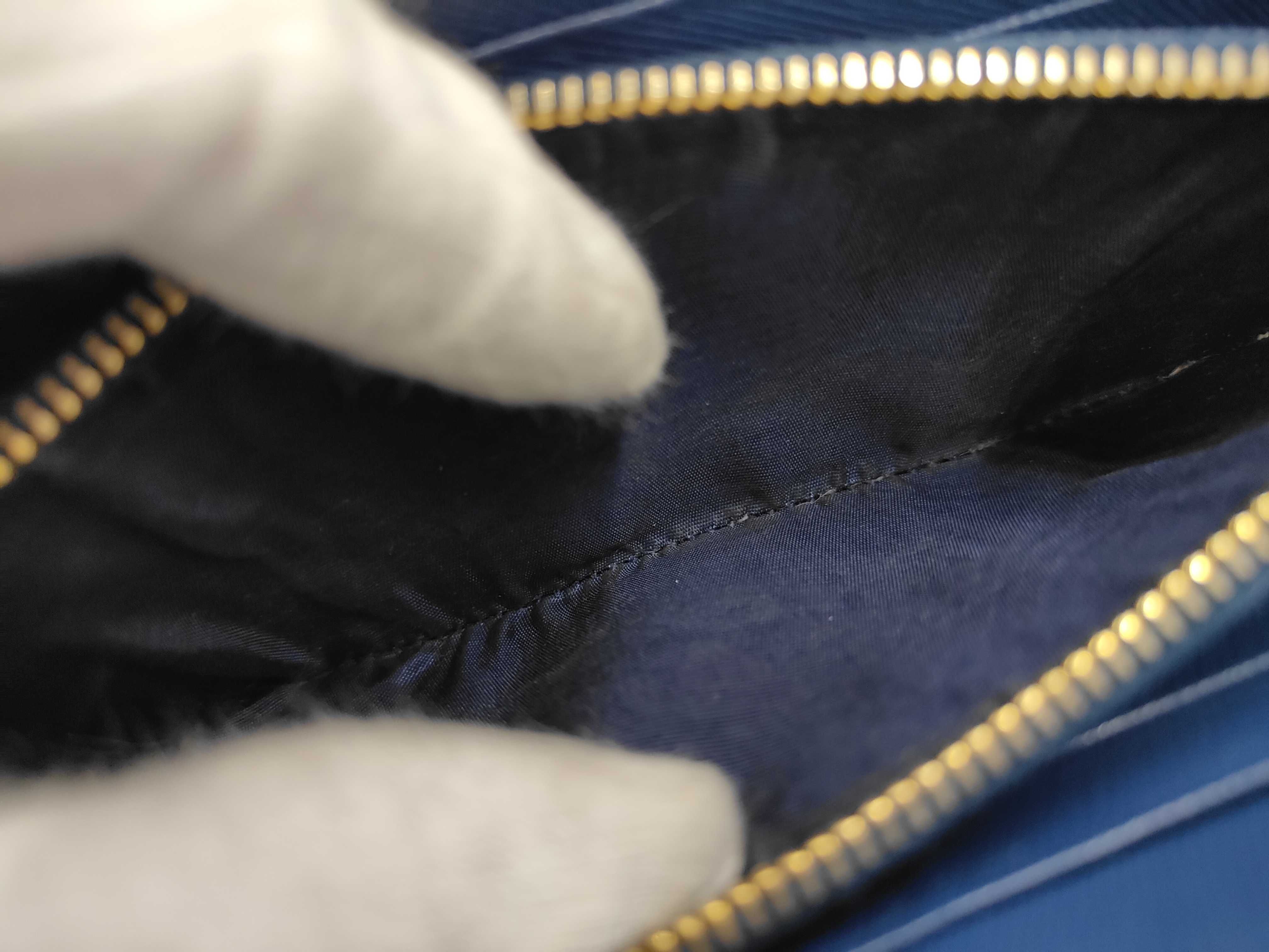 Saffiano Zip-Around Long Wallet Navy 1M0506 Wallet — view 8