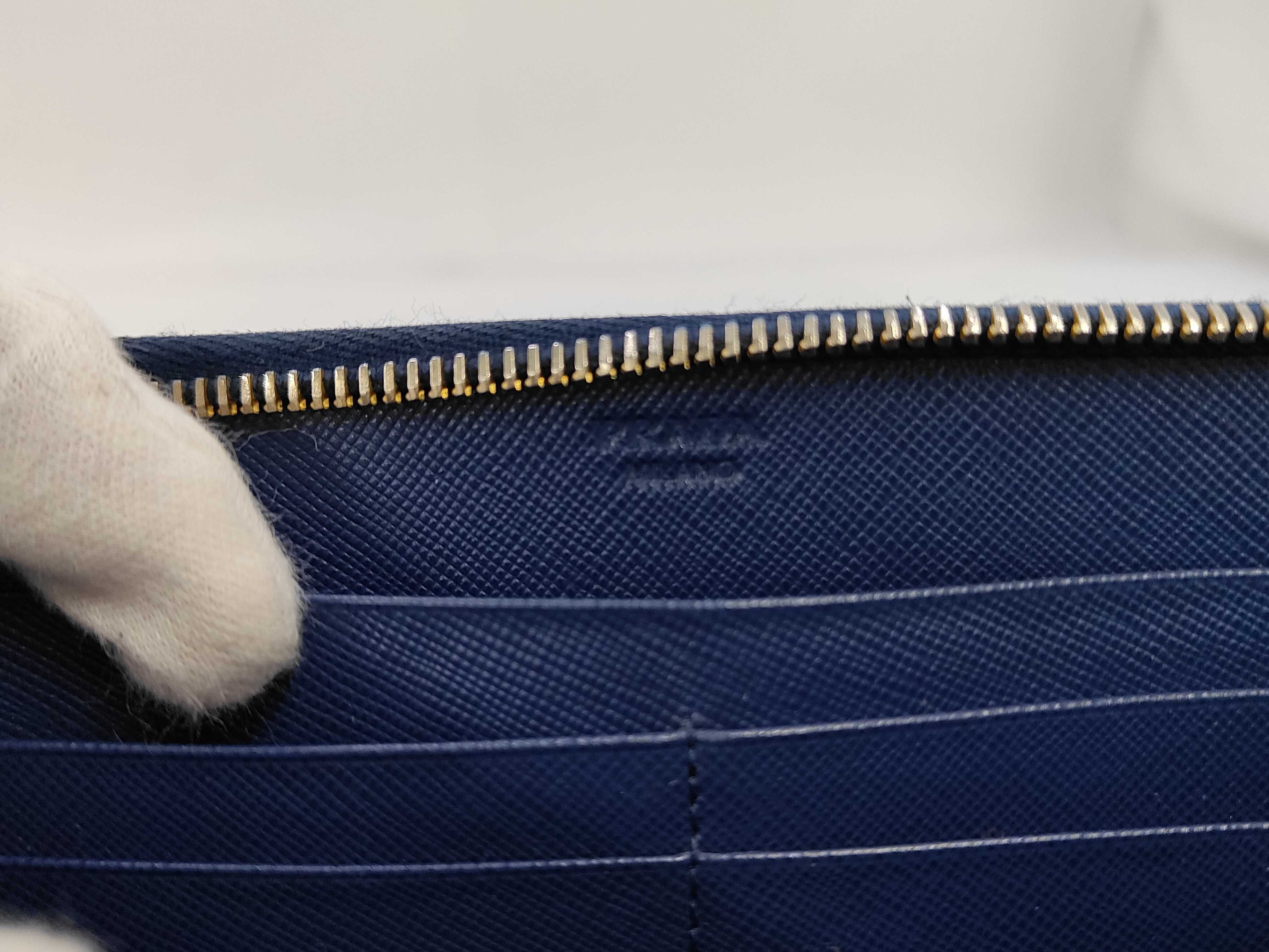 Saffiano Zip-Around Long Wallet Navy 1M0506 Wallet — view 10