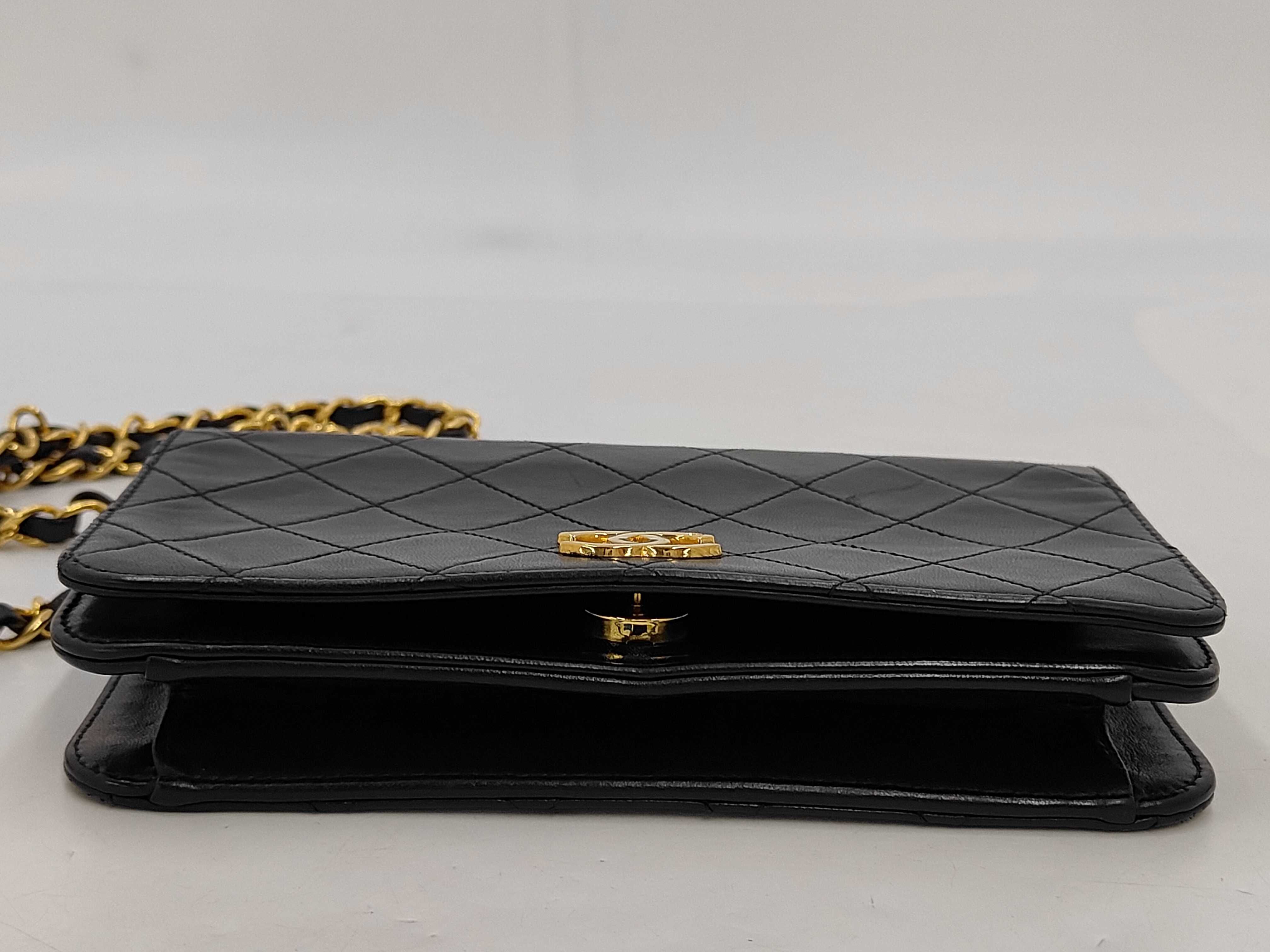 Matelassé Push-Lock Shoulder Bag, Black with Gold Hardware, Series 4, Chain, with Card and Seal. — view 4