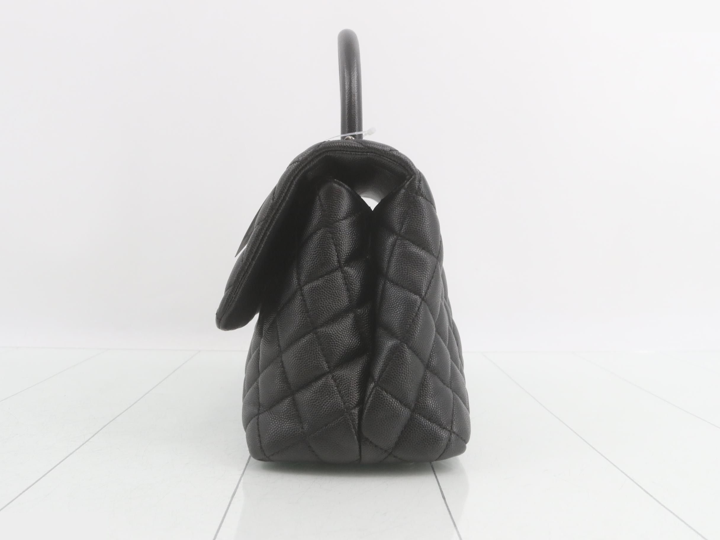 Caviar Skin Coco Handle 2-Way Handbag — view 3