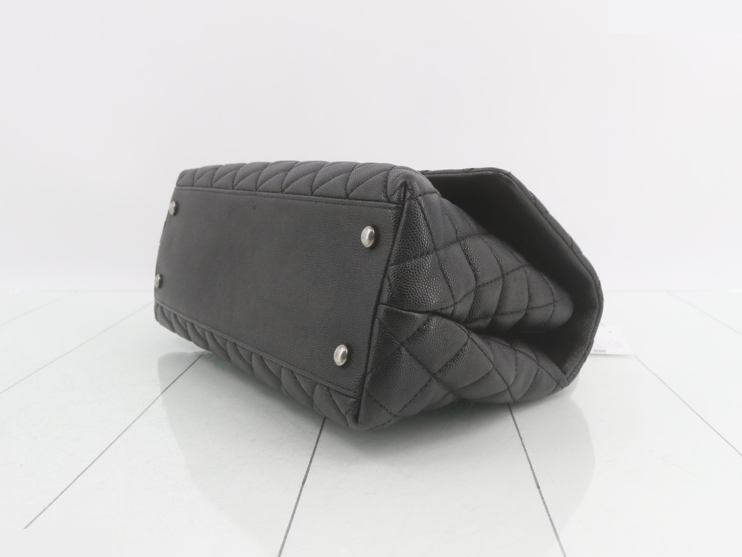 Caviar Skin Coco Handle 2-Way Handbag — view 6