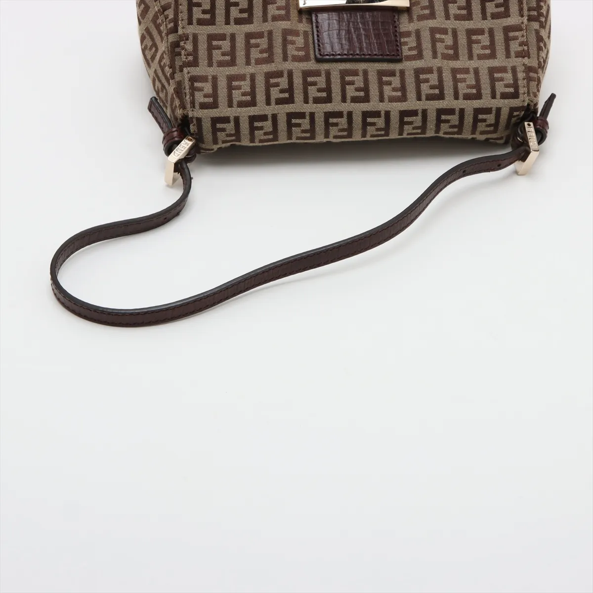 Zucchino Mamma Bucket Canvas x Leather Shoulder Bag Beige 8BR180 — view 5