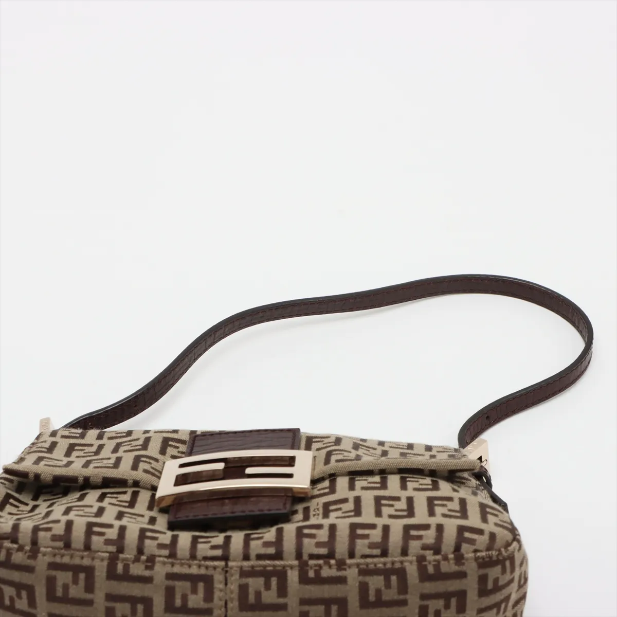 Zucchino Mamma Bucket Canvas x Leather Shoulder Bag Beige 8BR180 — view 6