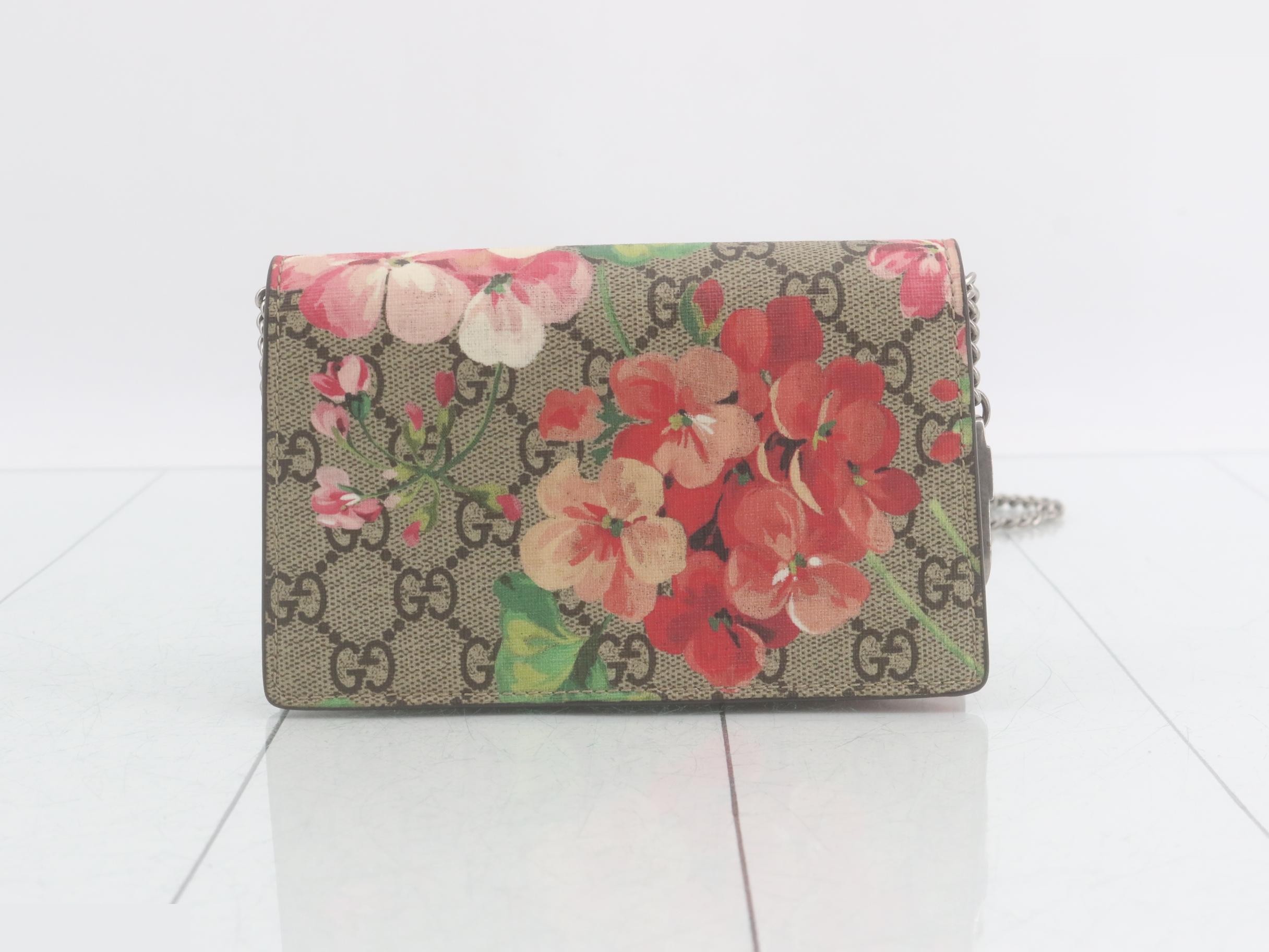 Dionysus GG Blooms/Supreme Suede Chain Wallet — view 2