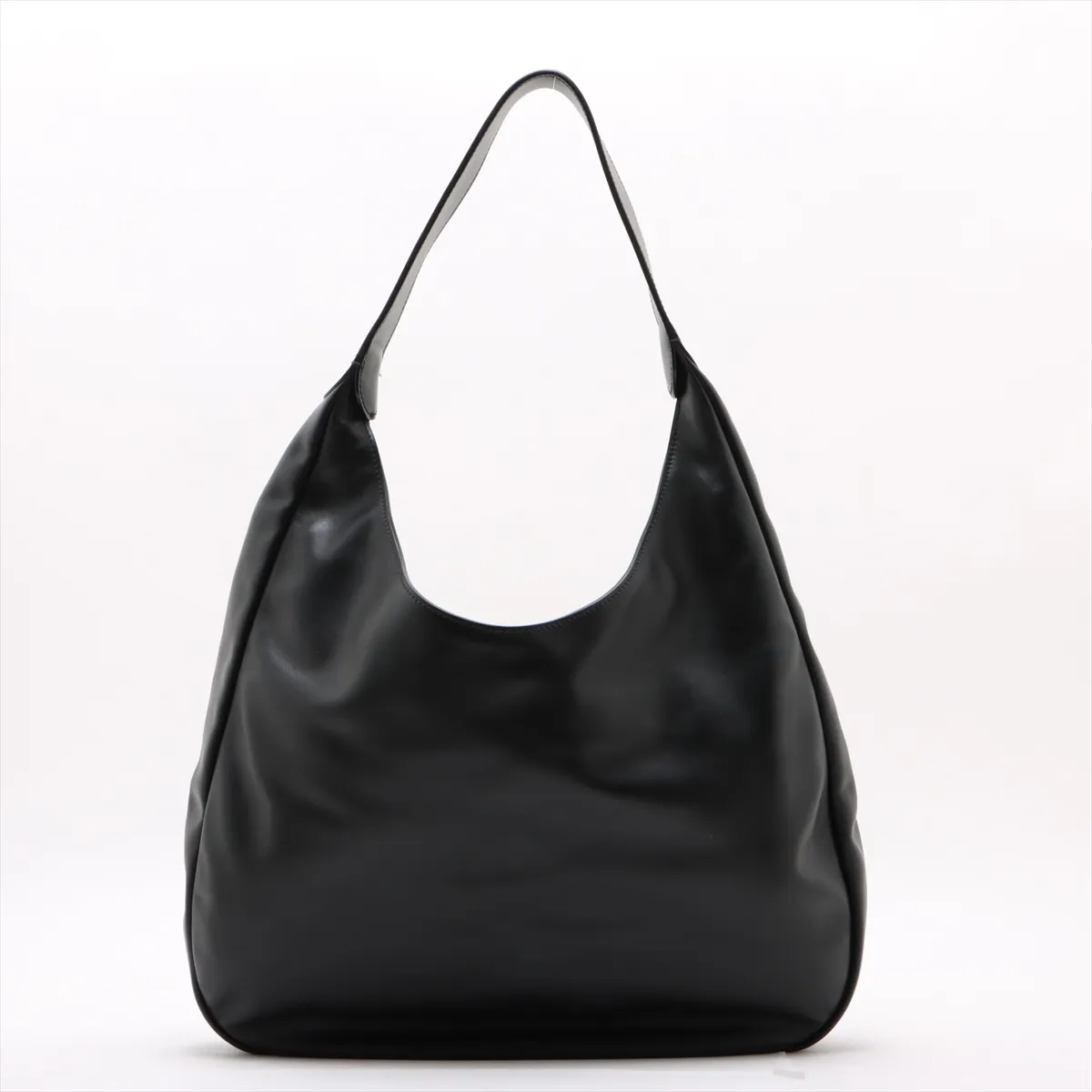 Hobo Leather Shoulder Bag Black — view 2