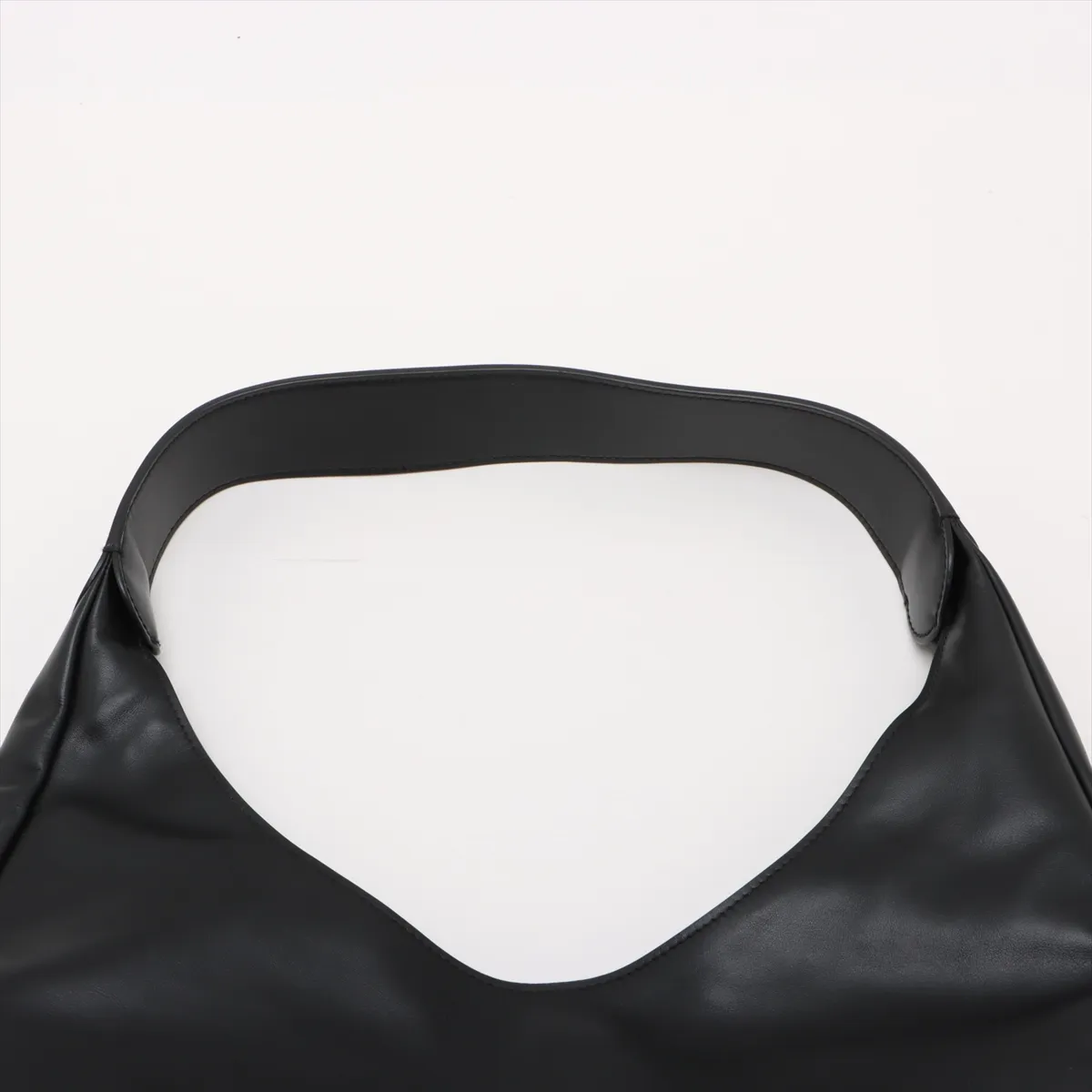 Hobo Leather Shoulder Bag Black — view 6