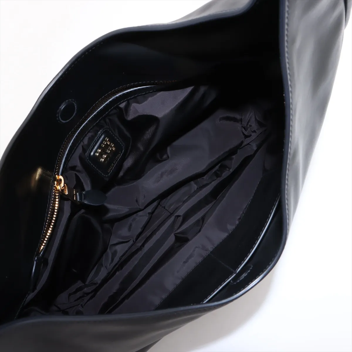 Hobo Leather Shoulder Bag Black — view 7