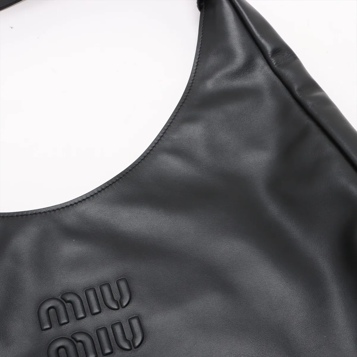 Hobo Leather Shoulder Bag Black — view 10