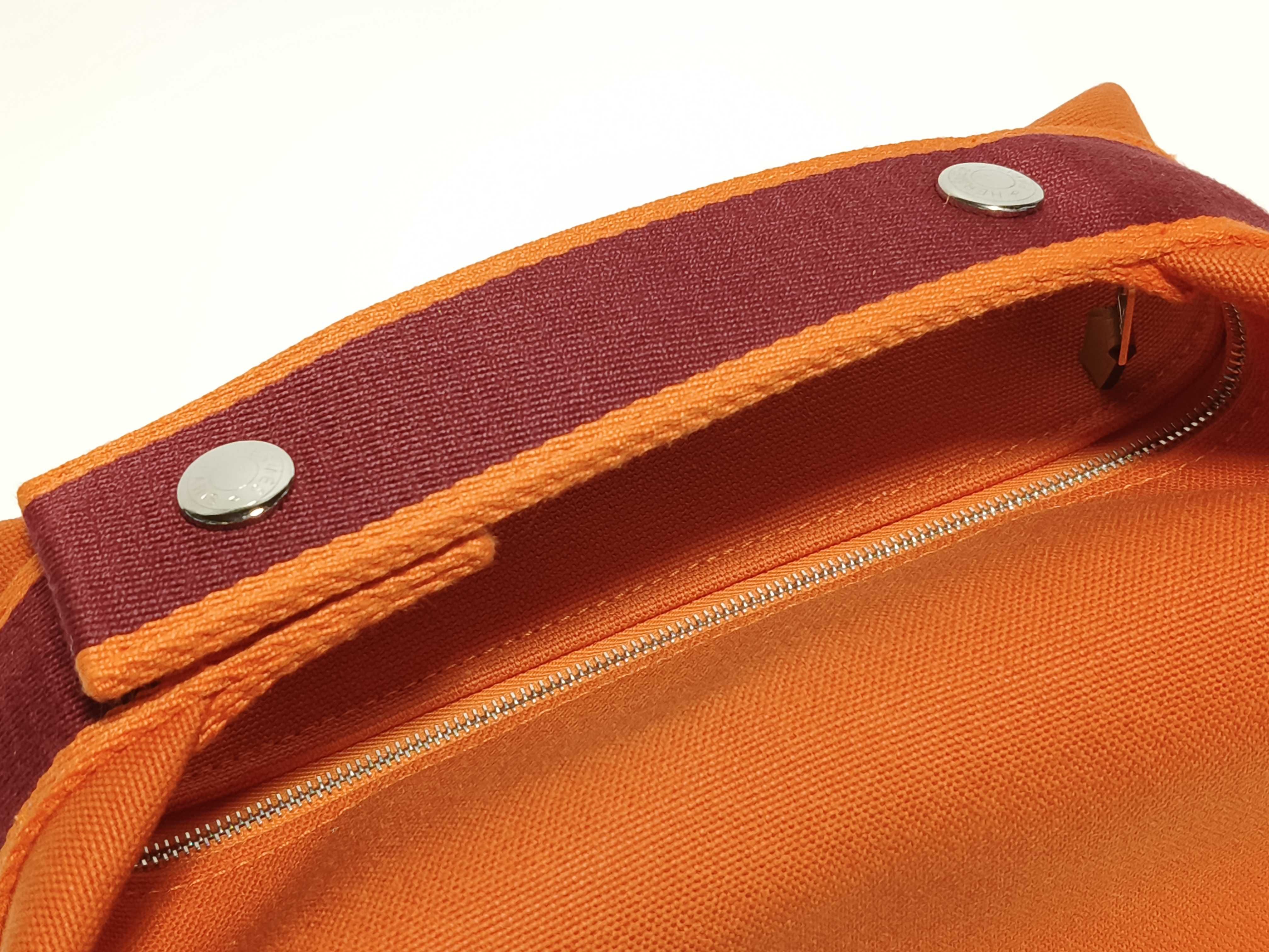 Bride à Black GM Canvas Handbag with Orange and Silver Hardware — view 3