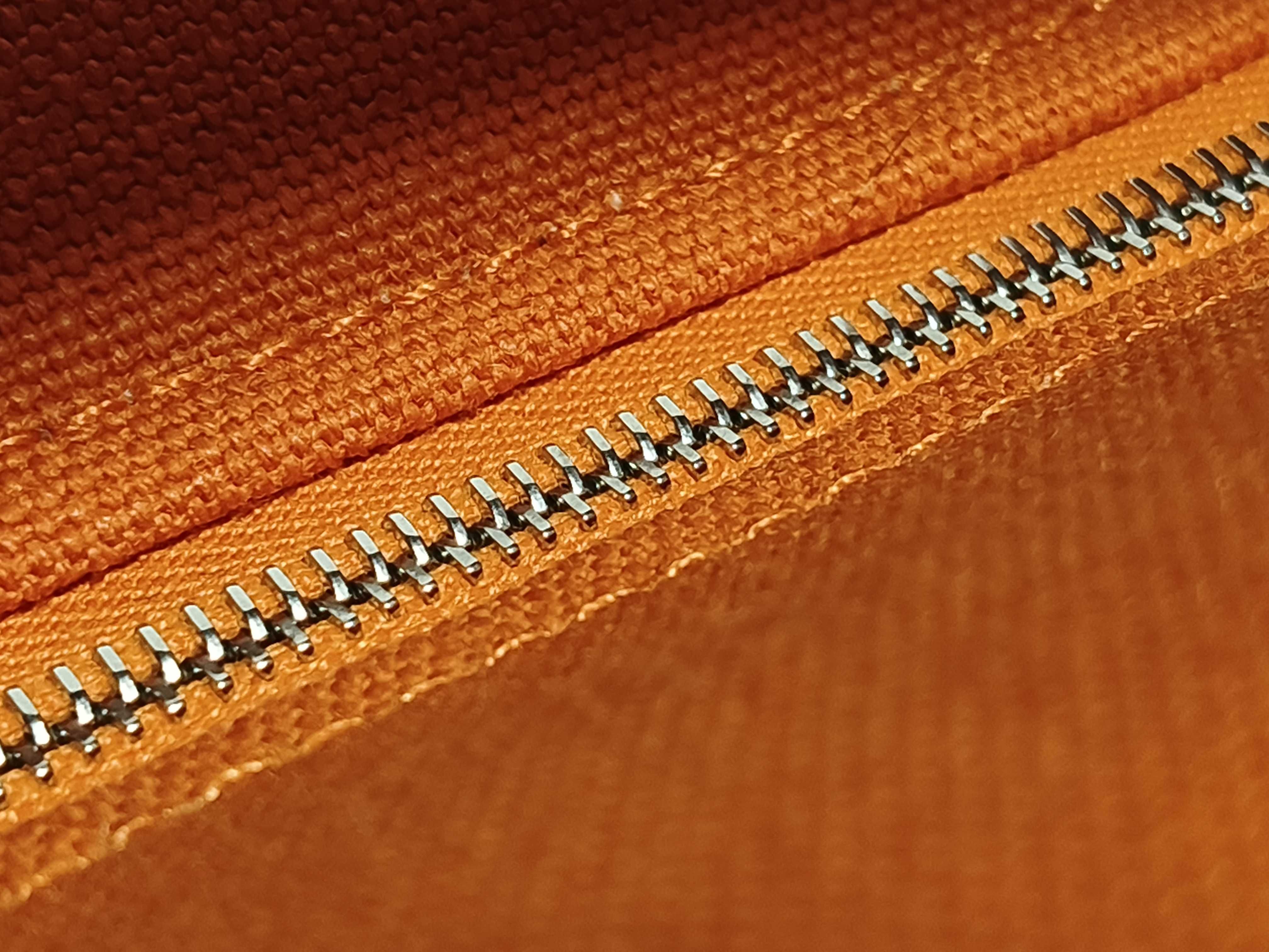 Bride à Black GM Canvas Handbag with Orange and Silver Hardware — view 6